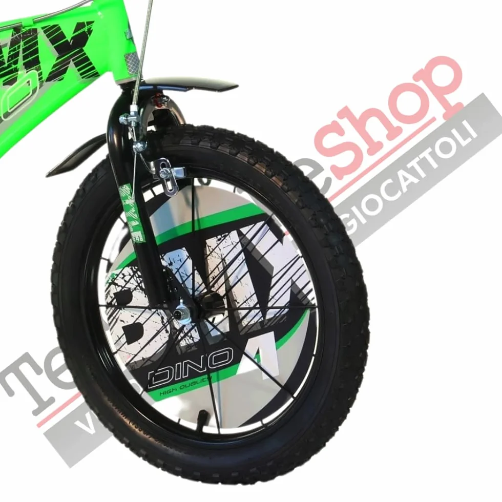 Bicicleta Niño BMX Dino Bikes 12-14-16 Pulgadas Negro/Verde