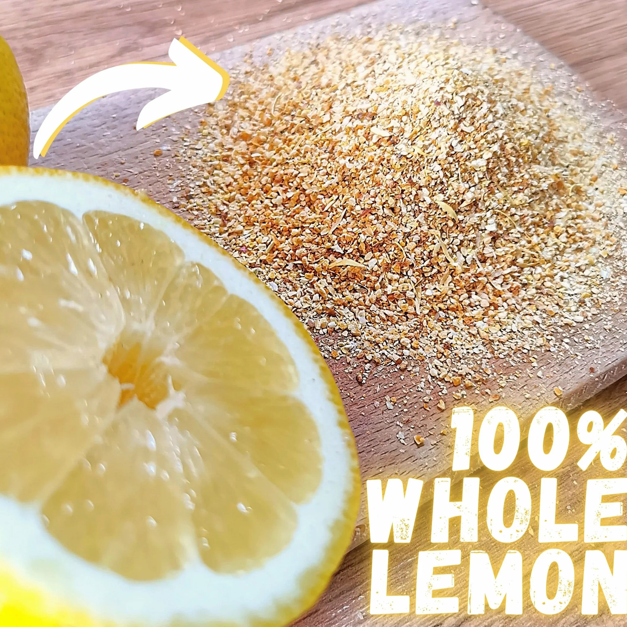 Limon Deshidratado en Polvo | 100% Natural Limon Seco | Fruta Deshidratada Sin Azucar Fruta Seca | Vegana Cruda 100% Fruta Pura en Polvo | Dried Lemon Fruit Powder | ZingyZoo (polvo grueso)