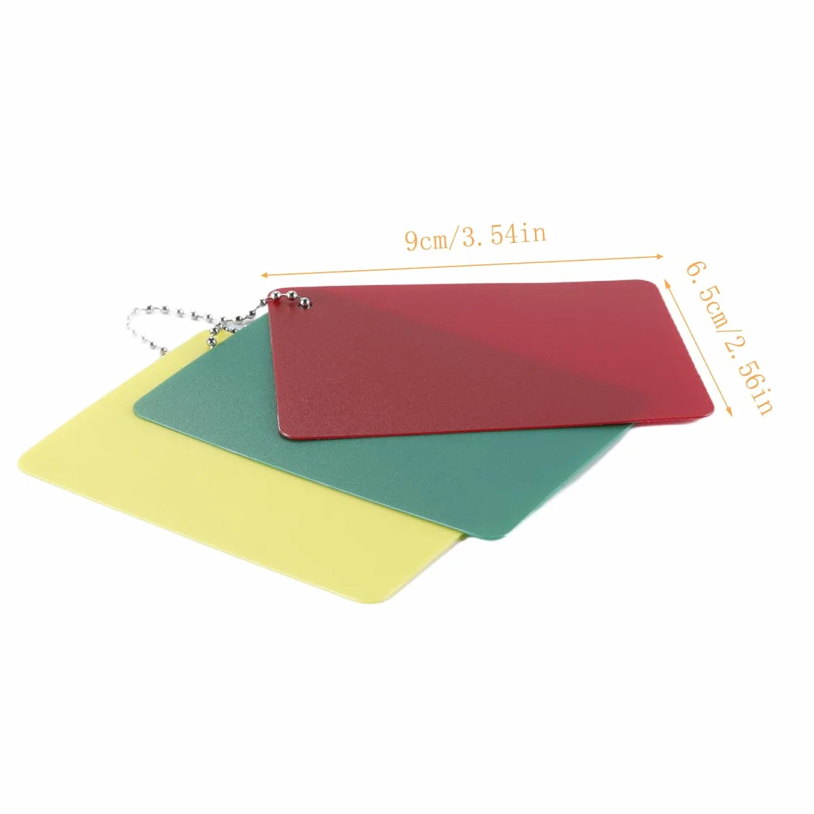 Ausi Juego de 2 tarjetas de árbitro de fútbol verde roja amarilla