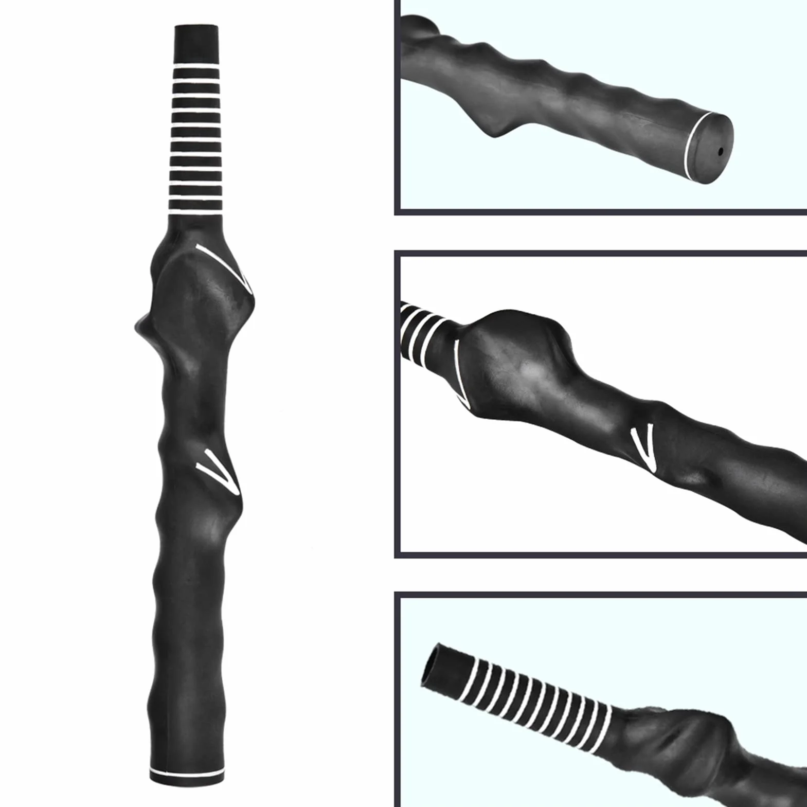 Golf Swing Trainer Grip de Entrenamiento Estándar Mano Derecha Mano Izquierda Negro