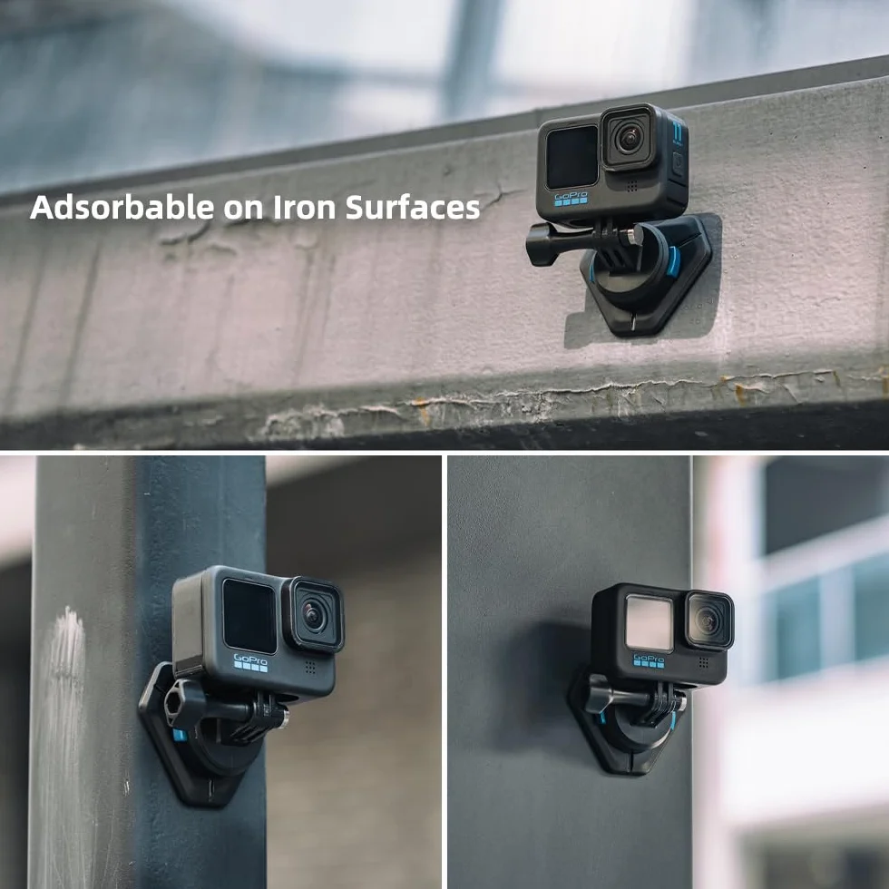Arnés magnético ajustable liberación rápida compatible GoPro Hero 13/12/11/10/9/8/7/6/5 Negro DJI Osmo Action 5 Pro/4/3/2 Insta 360 One R