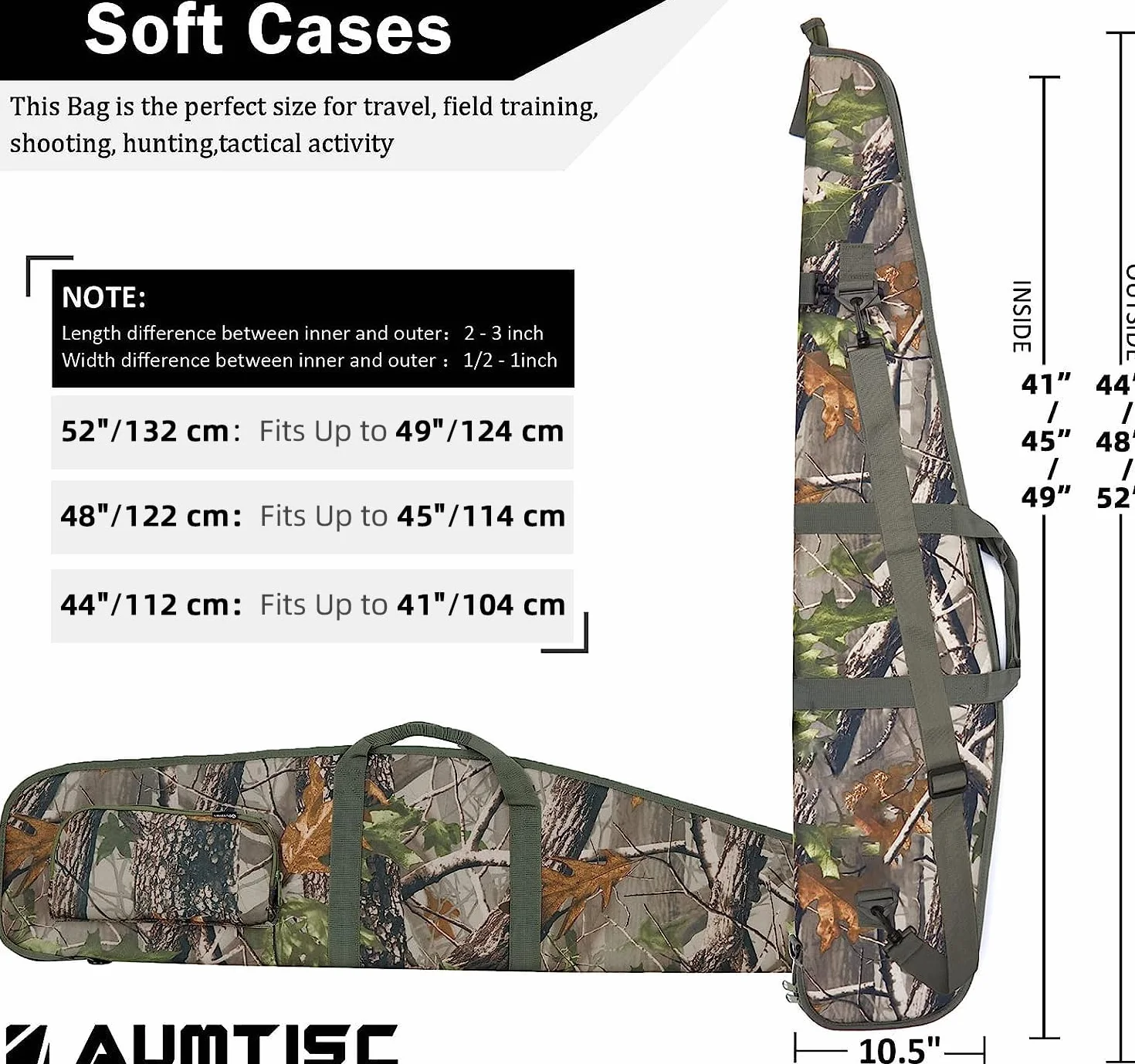 AUMTISC Funda Blanda para Rifle, Bolsa Acolchada para Escopeta con Alcance