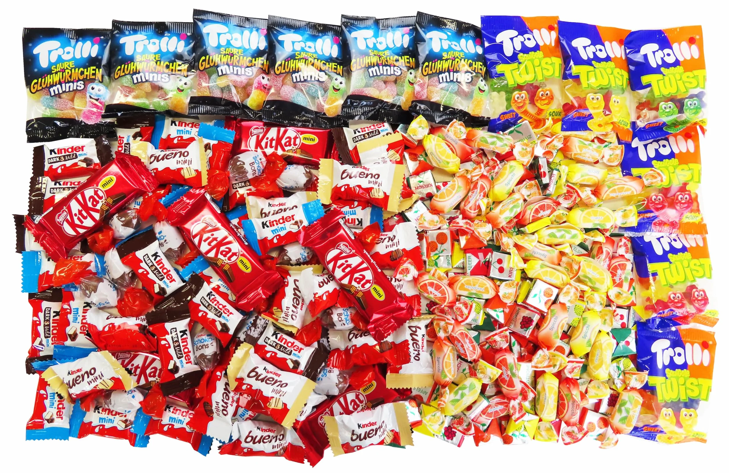 CAPTAIN PLAY Mix de Dulces y Chocolatinas en Formato mini, 210 Piezas en Paquete individual, para Cumpleaños de Niñoscon con 6 Niños, Bolsa con 937g