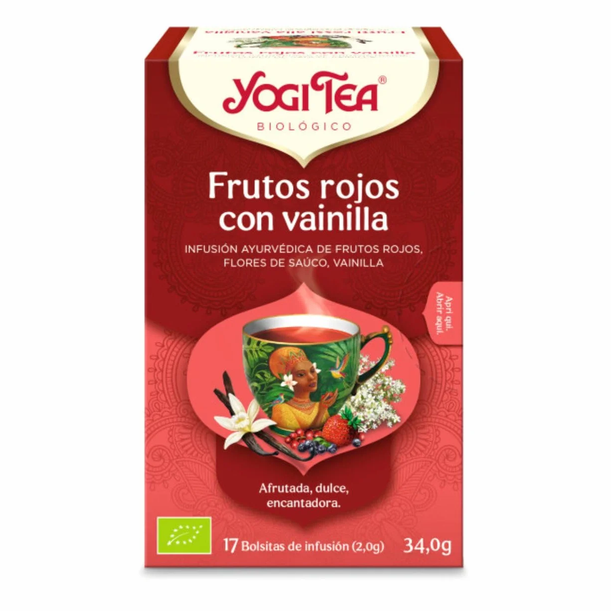 YOGI TEA FRUTOS ROJOS con vainilla 17infusiones BIO