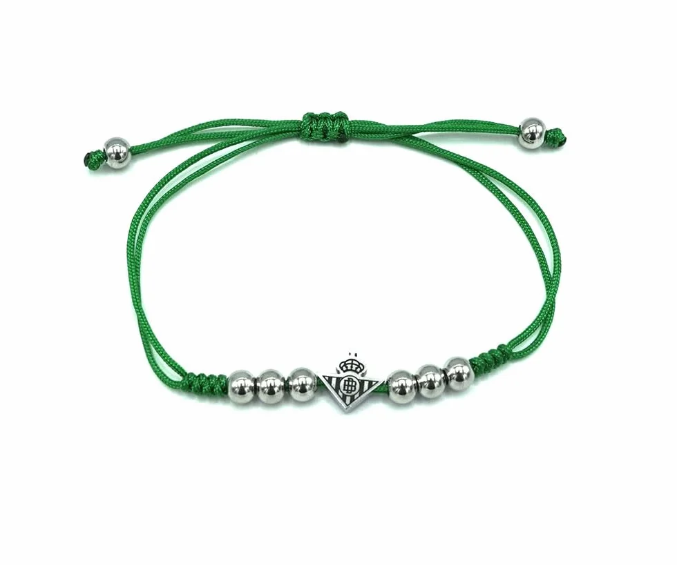 Pulsera Oficial Real Betis acero y macramé