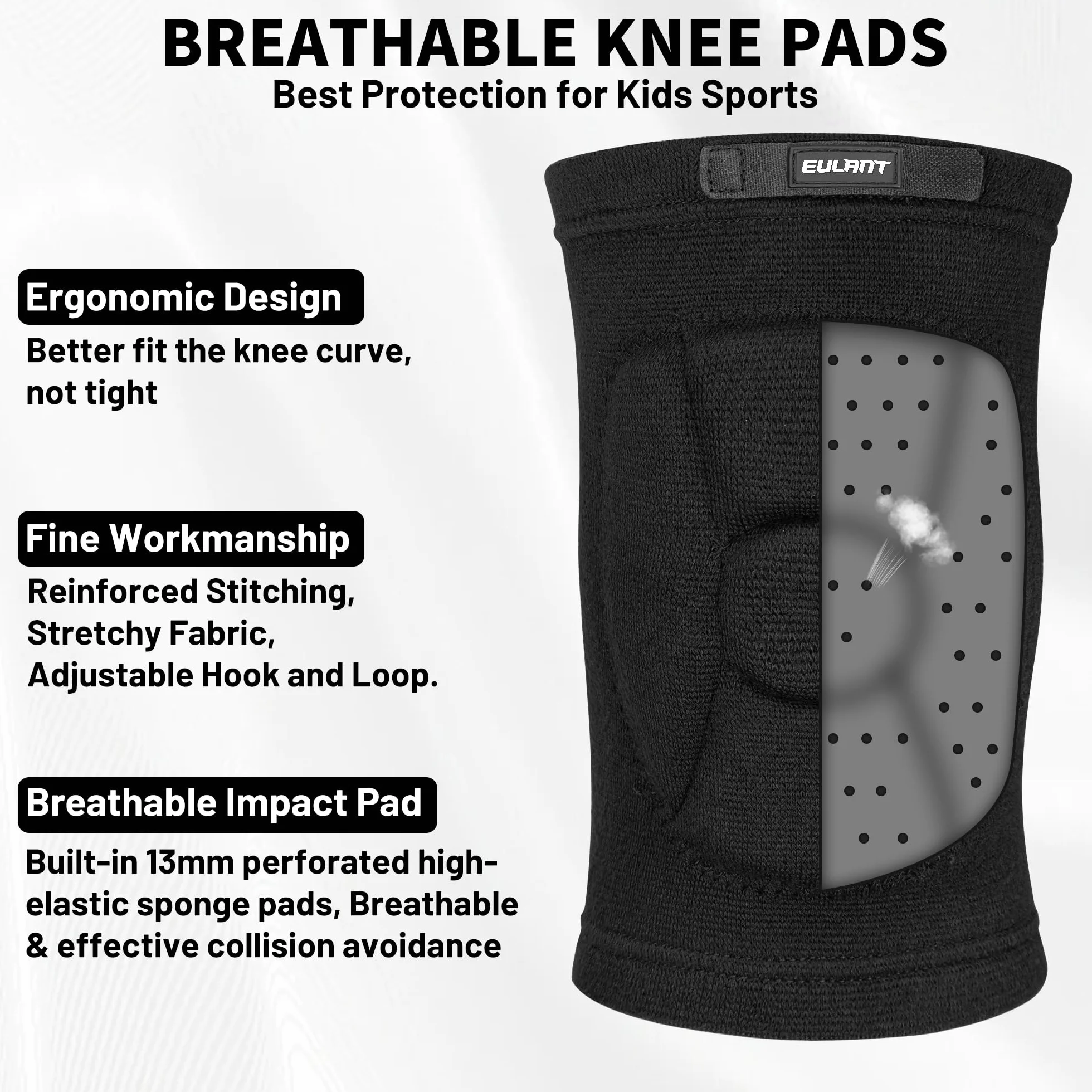 EULANT Rodilleras Voleibol Anticolisión Suaves Elásticas Protector Rodilla para Balonmano Futbol Baloncesto