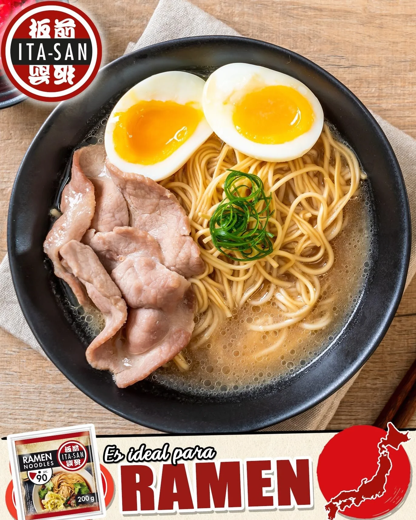 ITA-SAN Fideos Ramen 200 g 30 sztuk