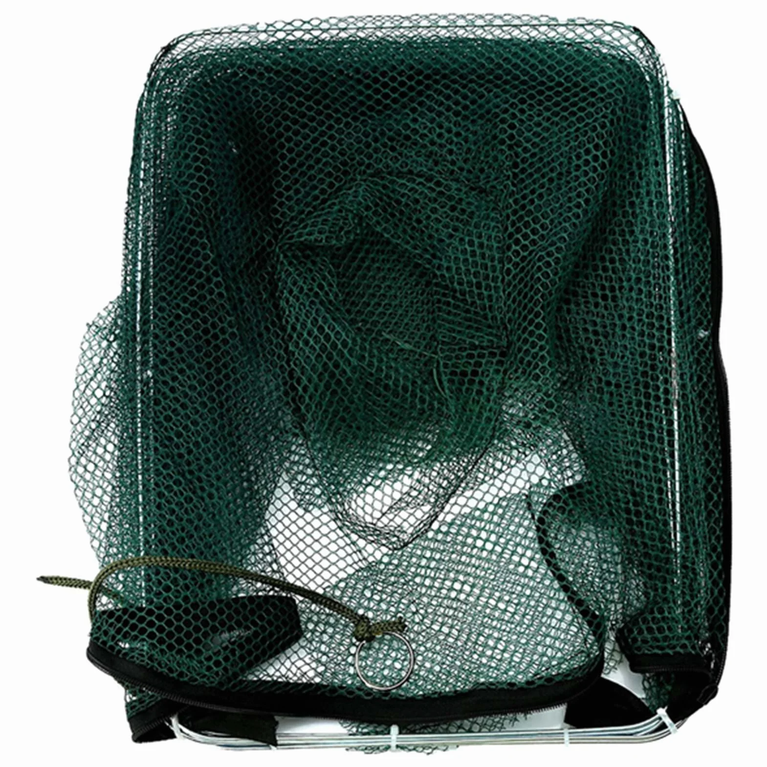 Red de Trampas para Cebo de Pesca Automática 6/12 Agujeros Nylon Plegable Jaula para Camarones Cangrejo