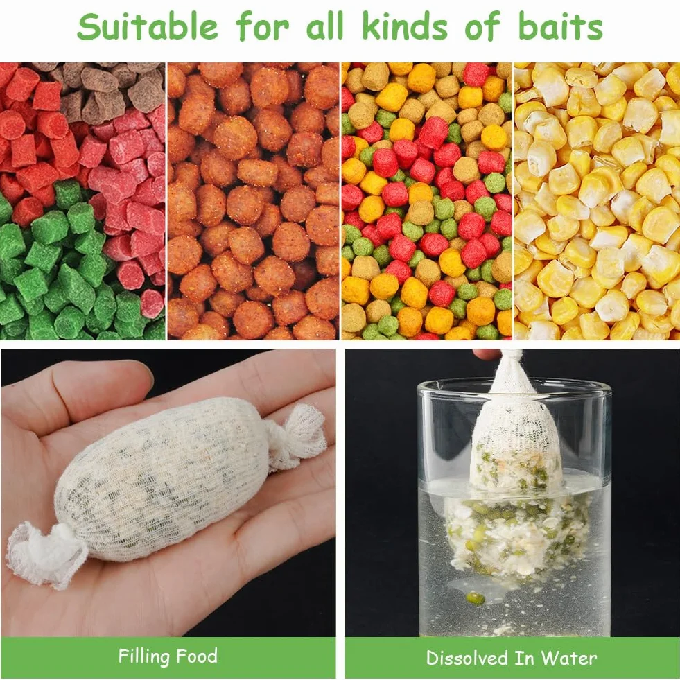 OFFCUP Juego de Pesca Red PVA 5M Malla Bolsas Tijeras Agua Soluble Accesorio