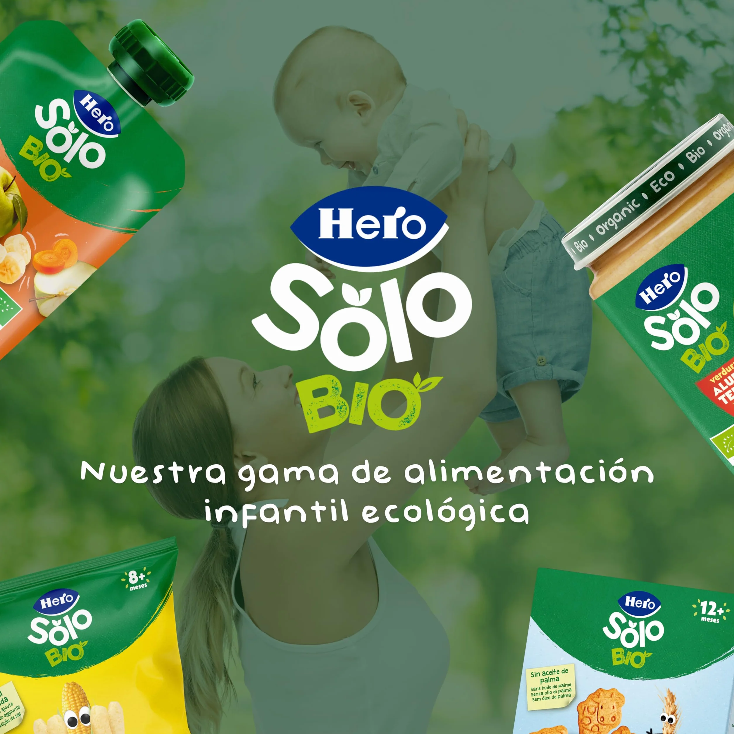 Hero Solo Bio Tarritos de Calabaza, Patatas, Guisantes y Brocoli 100% Ecológico 12 x 190 g