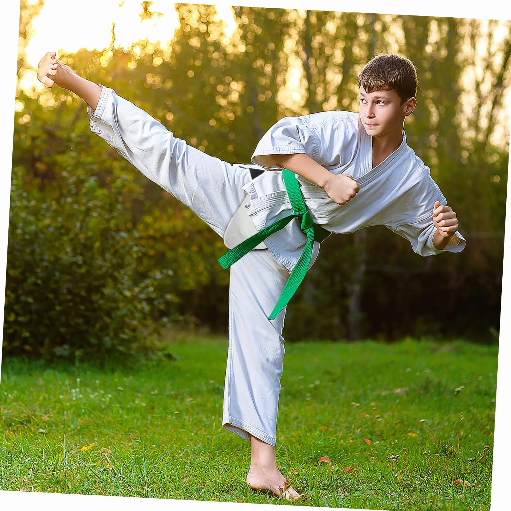 Alipis Coquilla Protector de Entrepierna Niño Transpirable Flexible PU Abs Entrenamiento Deportes Combate Boxeo