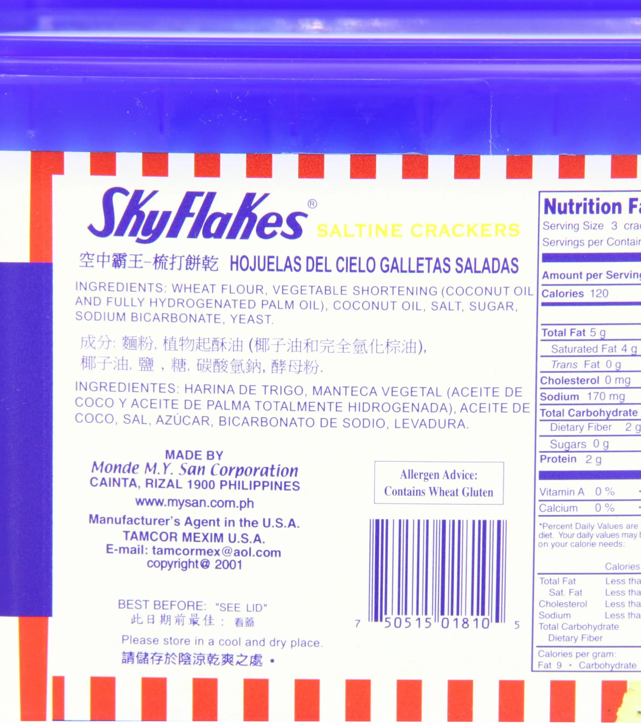 M.Y. San Sky Flakes Crackers, 30 Ounce
