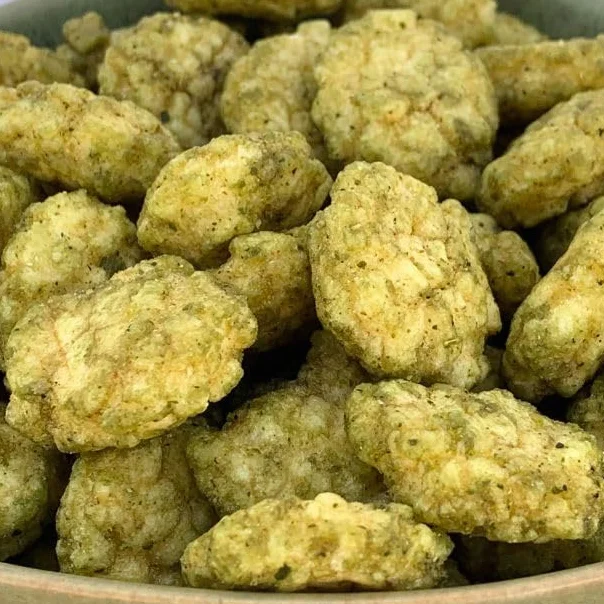 NULTHY 500g - Galletas de Arroz con Curry Verde, Snack Crujiente Exótico, Aperitivo Sabor Intenso