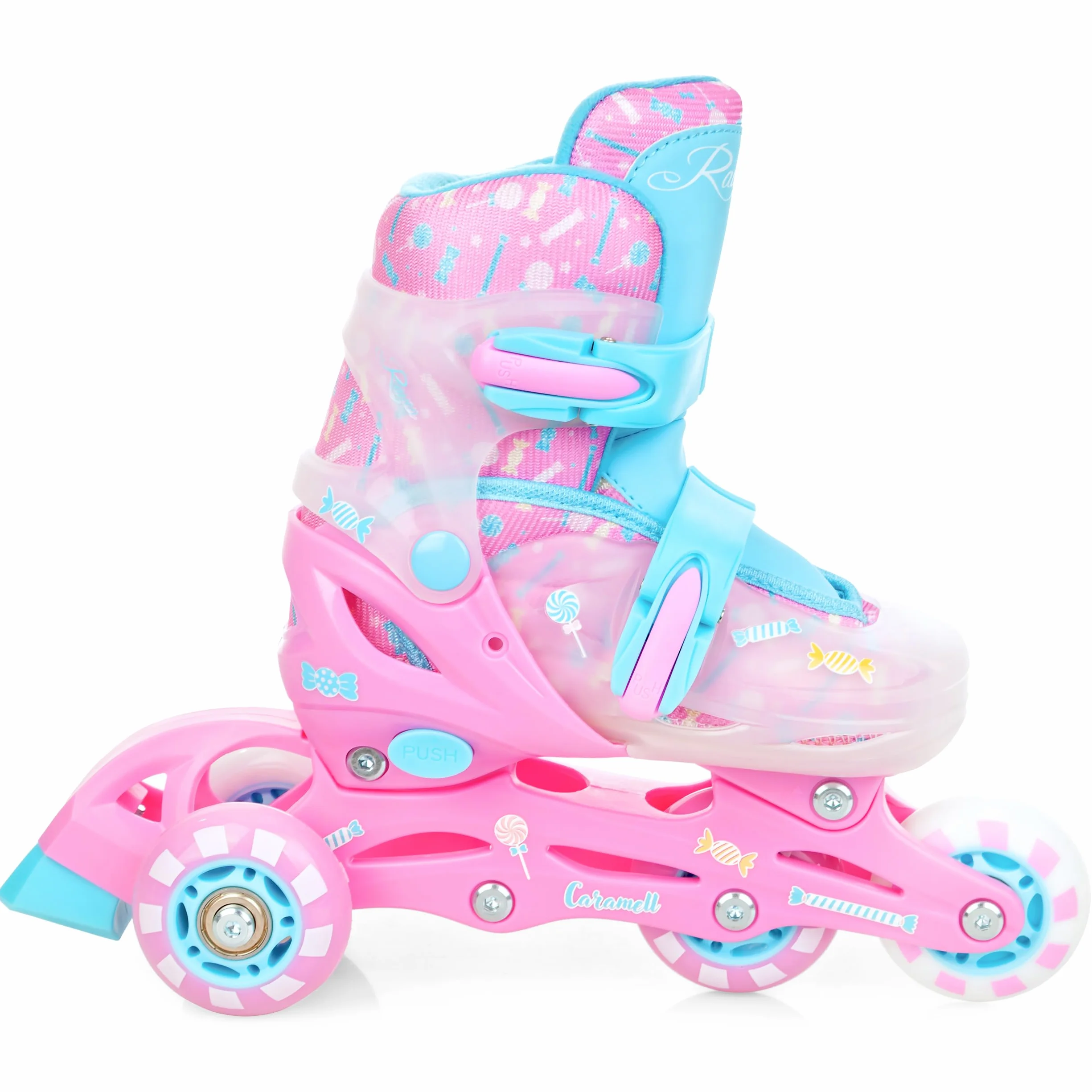 Patines en línea Raven Lia Ajustables 4 en 1 con Rueda LED Triskates
