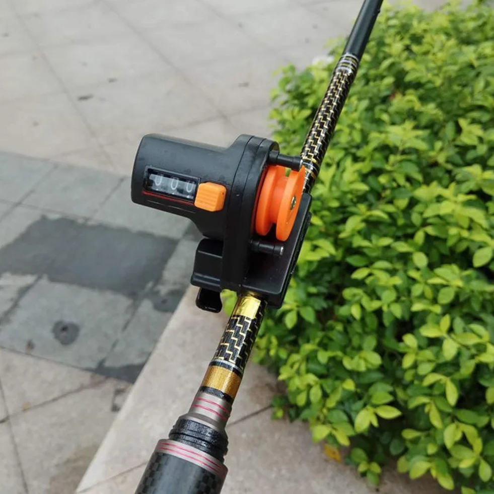 BuyWeek Contador de Línea de Pesca 0-999M Plástico Buscador de Profundidad Pesca Marina