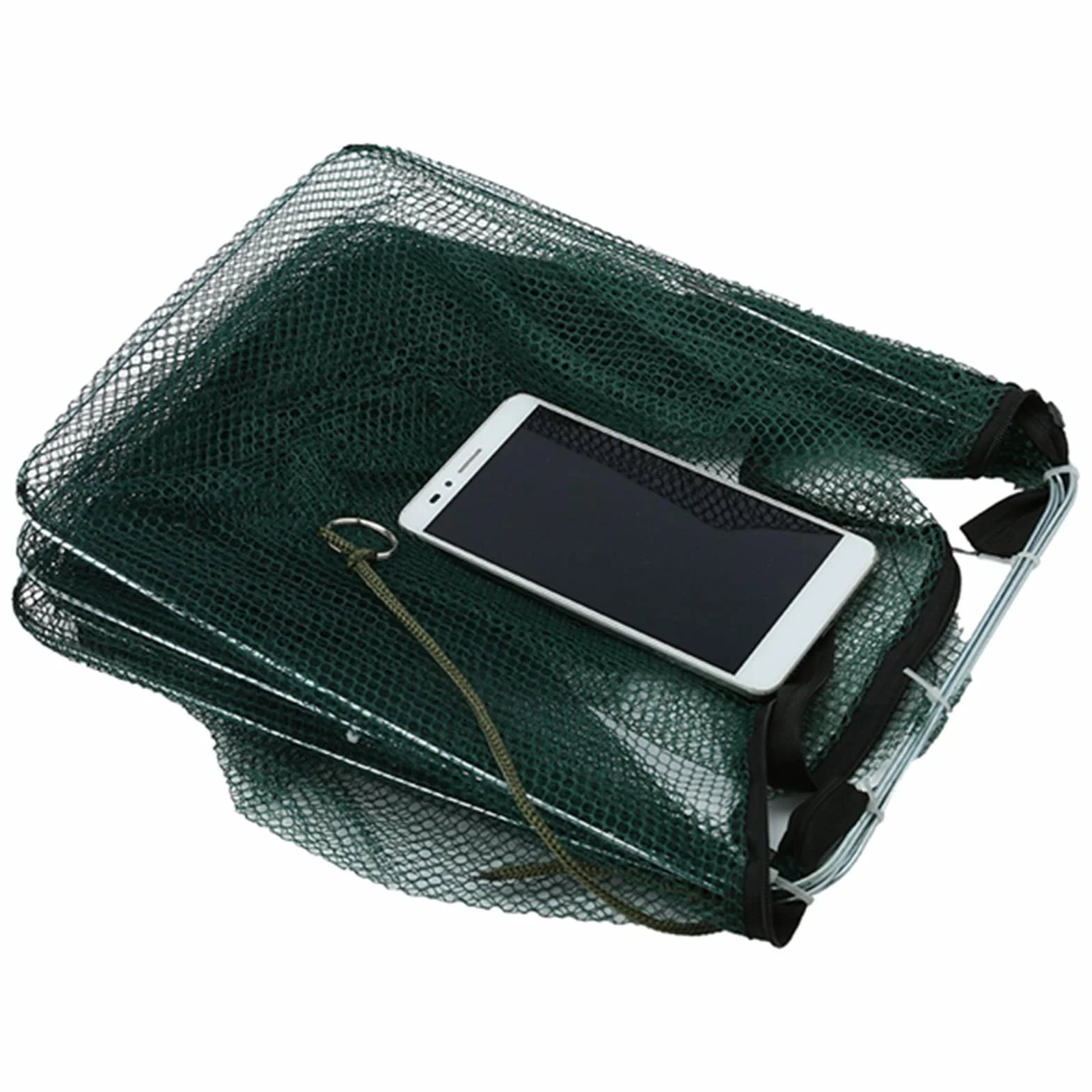 Red de Trampas para Cebo de Pesca Automática 6/12 Agujeros Nylon Plegable Jaula para Camarones Cangrejo