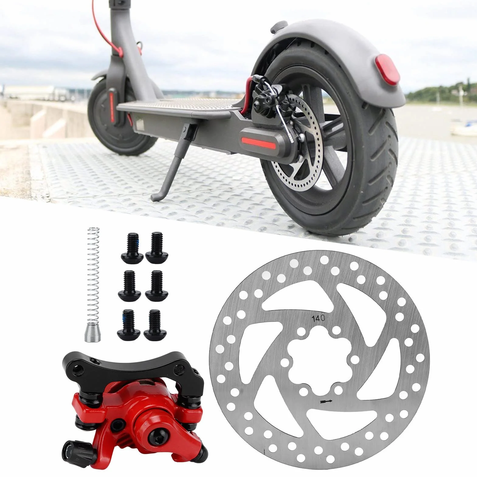 Scooter Eléctrico Kit Freno Disco 140mm 6 Orificios Aleación Aluminio