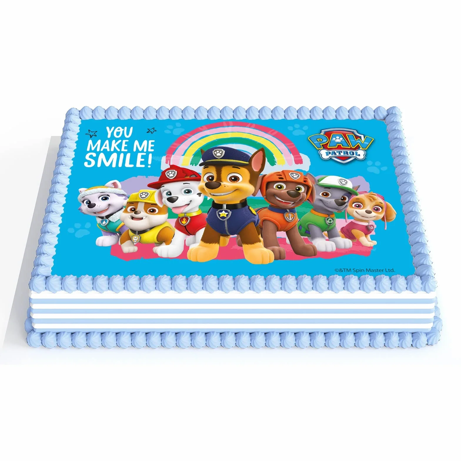 Dekora, Patrulla Canina, Oblea Comestible, Decoración de Tartas de Cumpleaños, Personajes Infantiles: Chase, Marshall, Skye, Everest y Rubble, Imagen para Tarta Cuadrada, A5