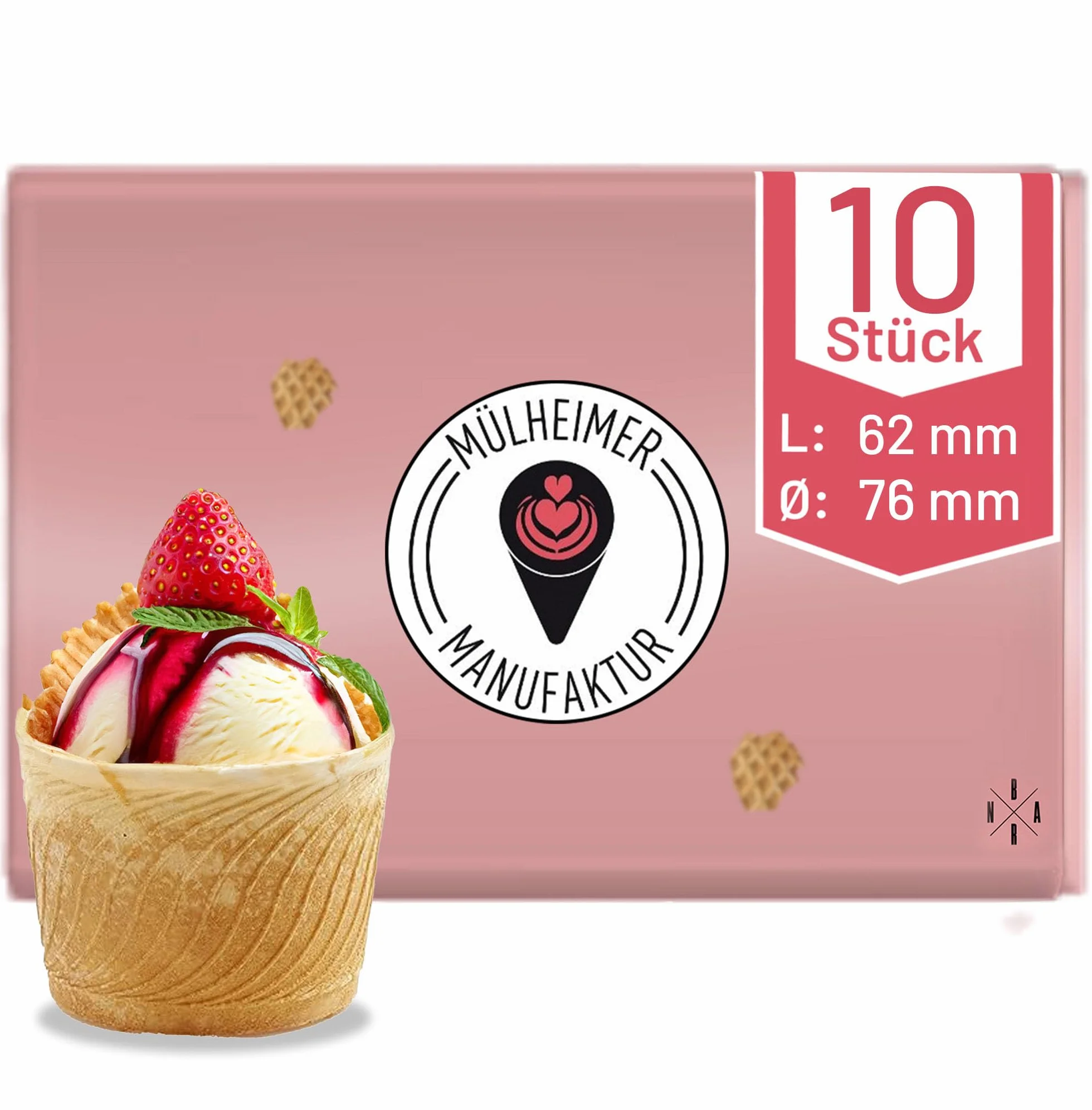 Cono de Helado | 150ml | 62xØ76mm | 10 pieza | Comestible Moldes para Muffin y Cupcake | Cuenchos para salsas y fruttas | Barquillos para helado, Cucuruchos