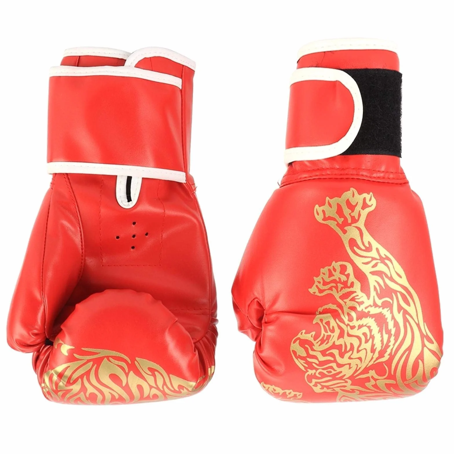 Guantes de Taekwondo Sanda Rojos para Entrenamiento Adultos Niños