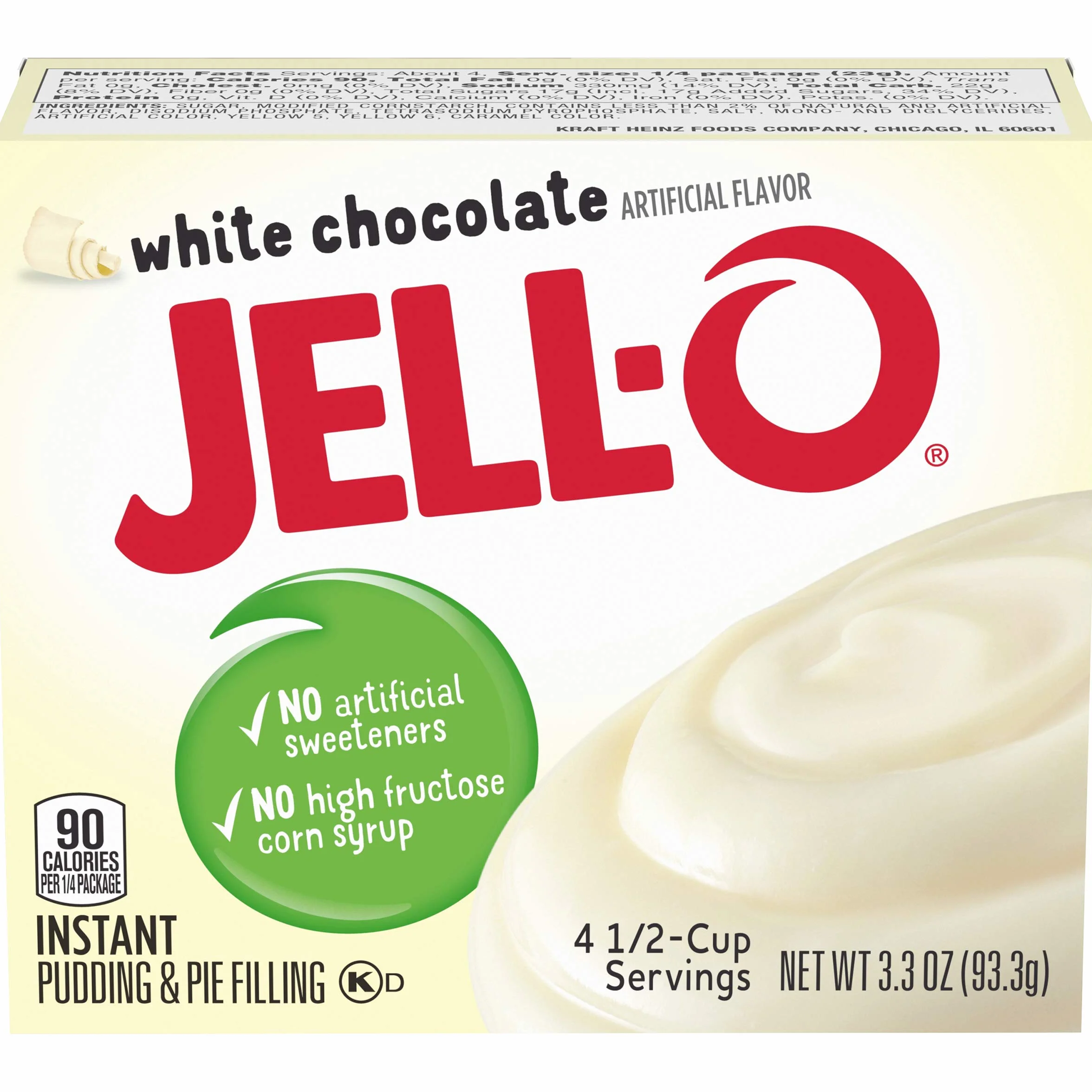 Jell-O Instant Pudding and Pie Filling White Chocolate 3.3-Ounce Pack of 6