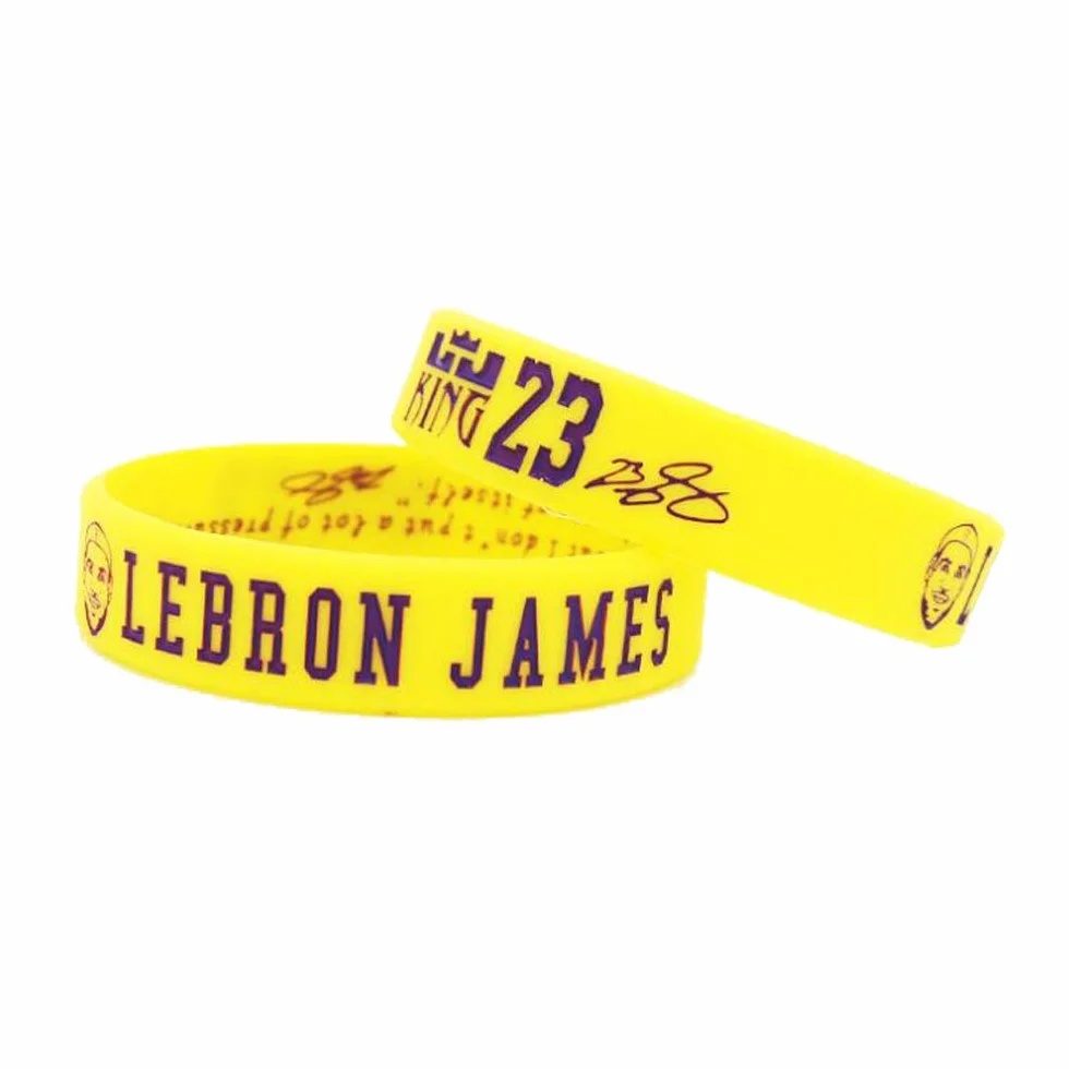 Baloncesto Pulsera número 23 Silicona Deporte Pulsera 5 Piezas