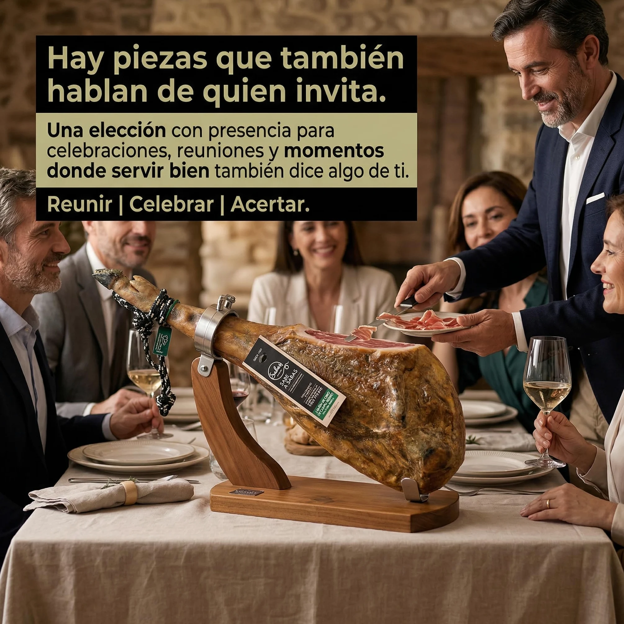 SABE A SABAS Jamón Ibérico de Cebo de Campo 75% Raza Ibérica Pieza Entera con Pata 7-8 kg Curación 36 Meses Sabor Intenso Gourmet Tradición Sevillana Selección Premium Regalo Navidad