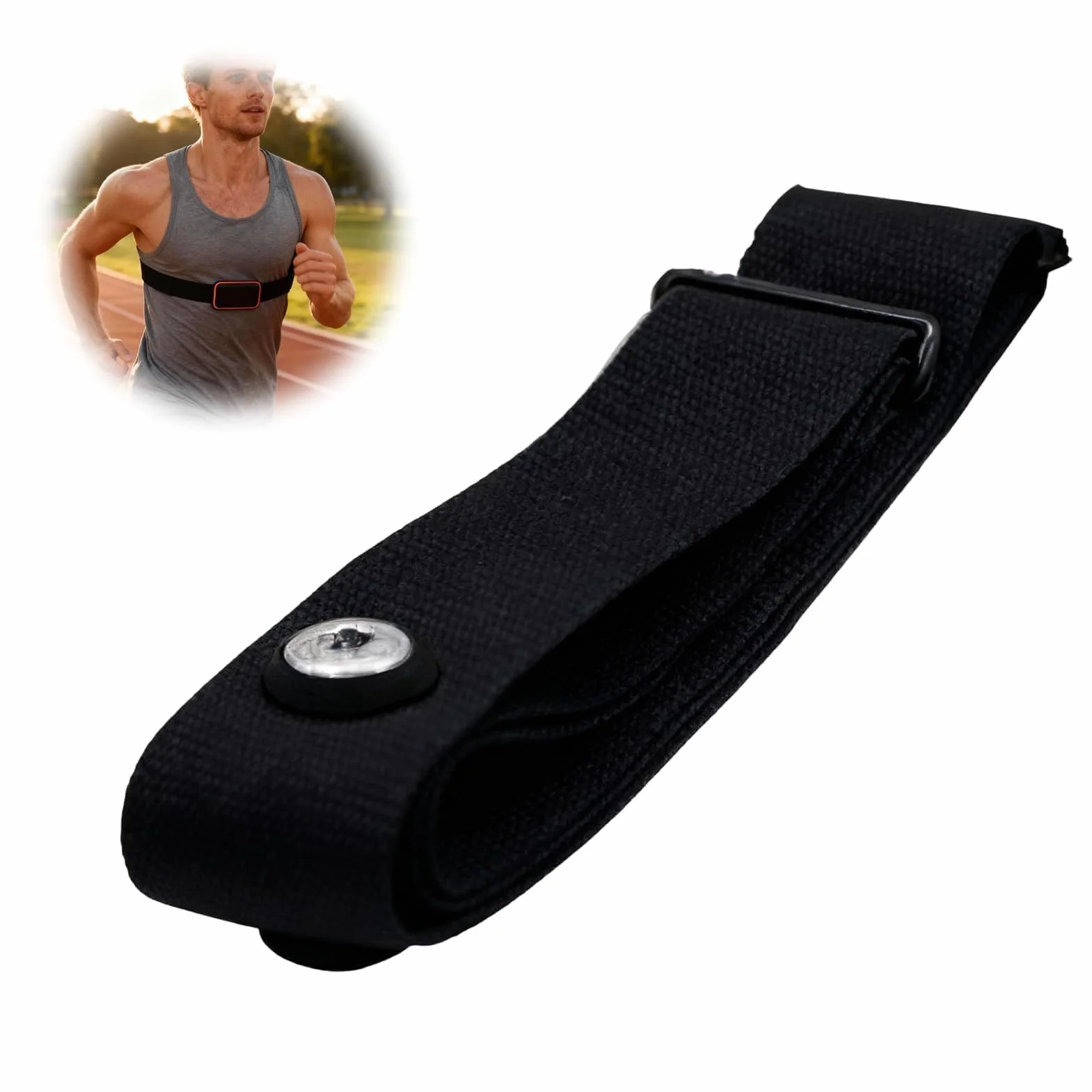 Banda Elástica Ajustable Recambio Cinta Frecuencia Cardiaca Bluetooth Ant+ Compatible Garmin Wahoo Polar H10 H9 Coospo Magene Bryton Livlov