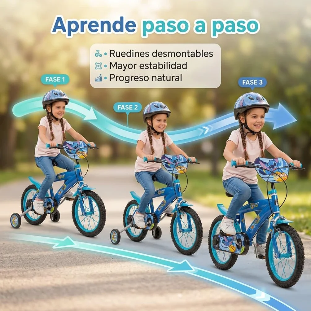 Bicicleta Infantil Toimsa Stitch Azul
