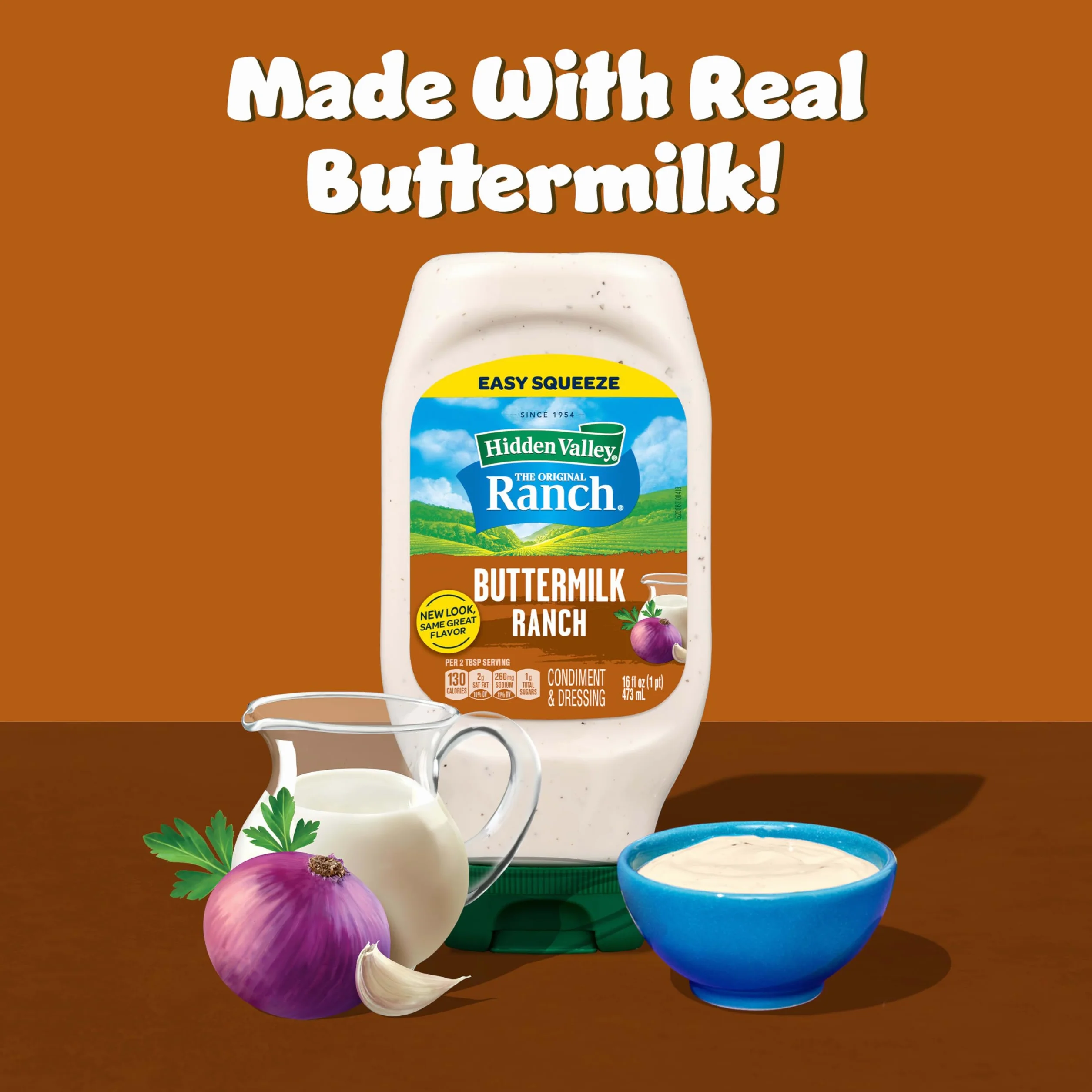 Salsa de ensalada Hidden Valley Ranch Buttermilk (473ml) Importación US!