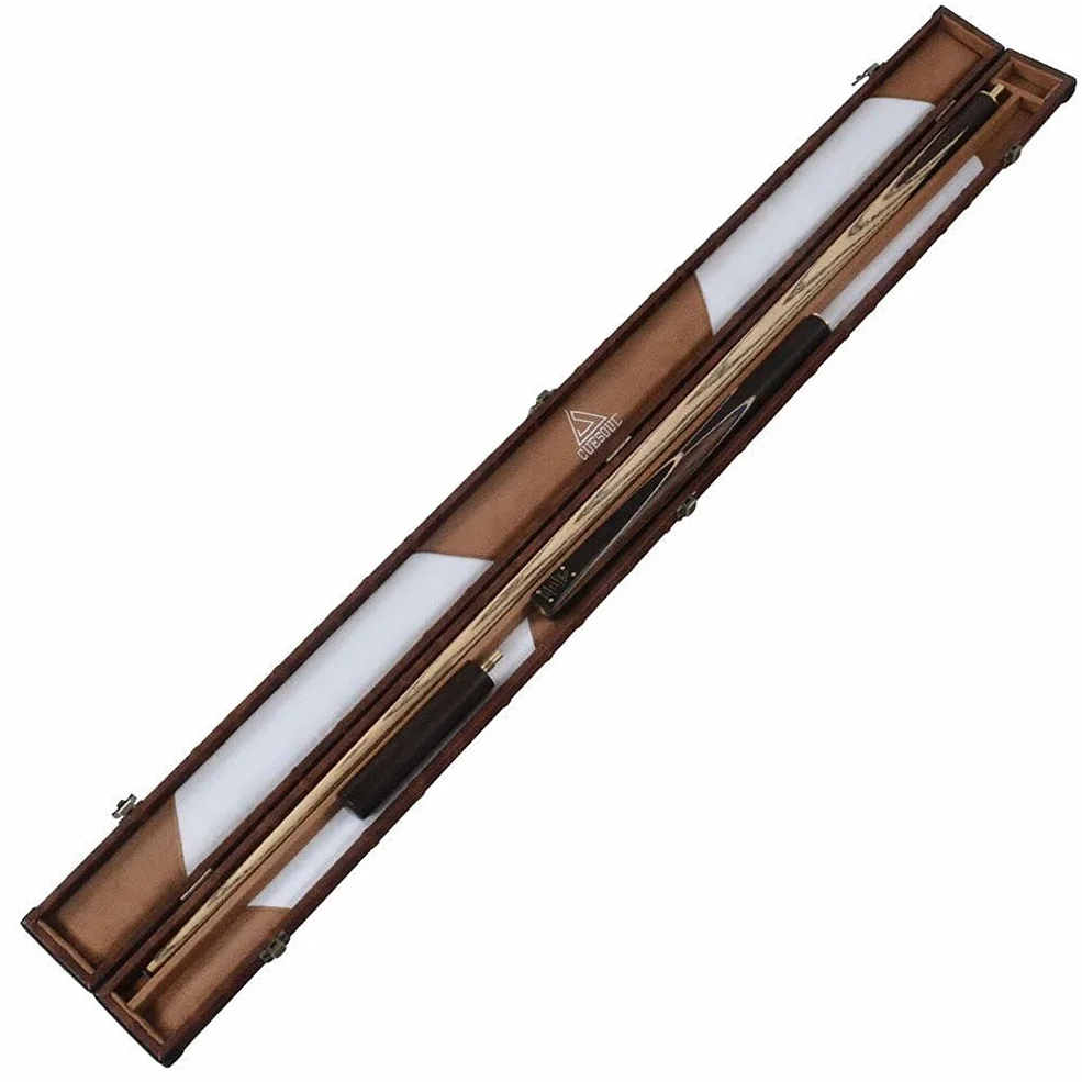 Taco de Snooker Clásico Artesanal 57 Inches 18 oz Palo de Rosa Unión 3/4 Estuche Protector