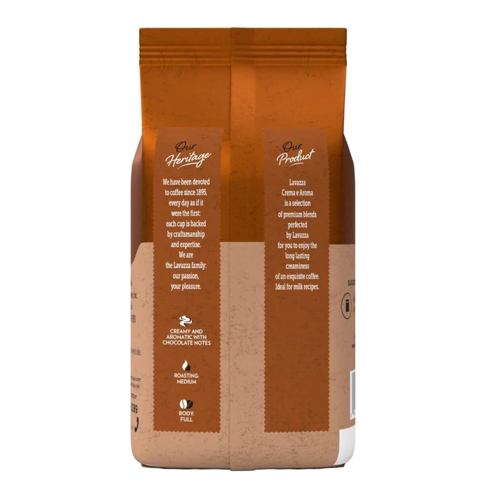 Lavazza Crema e Aroma - Coffee Beans, 2.2-Pound Bag - Pack of 2