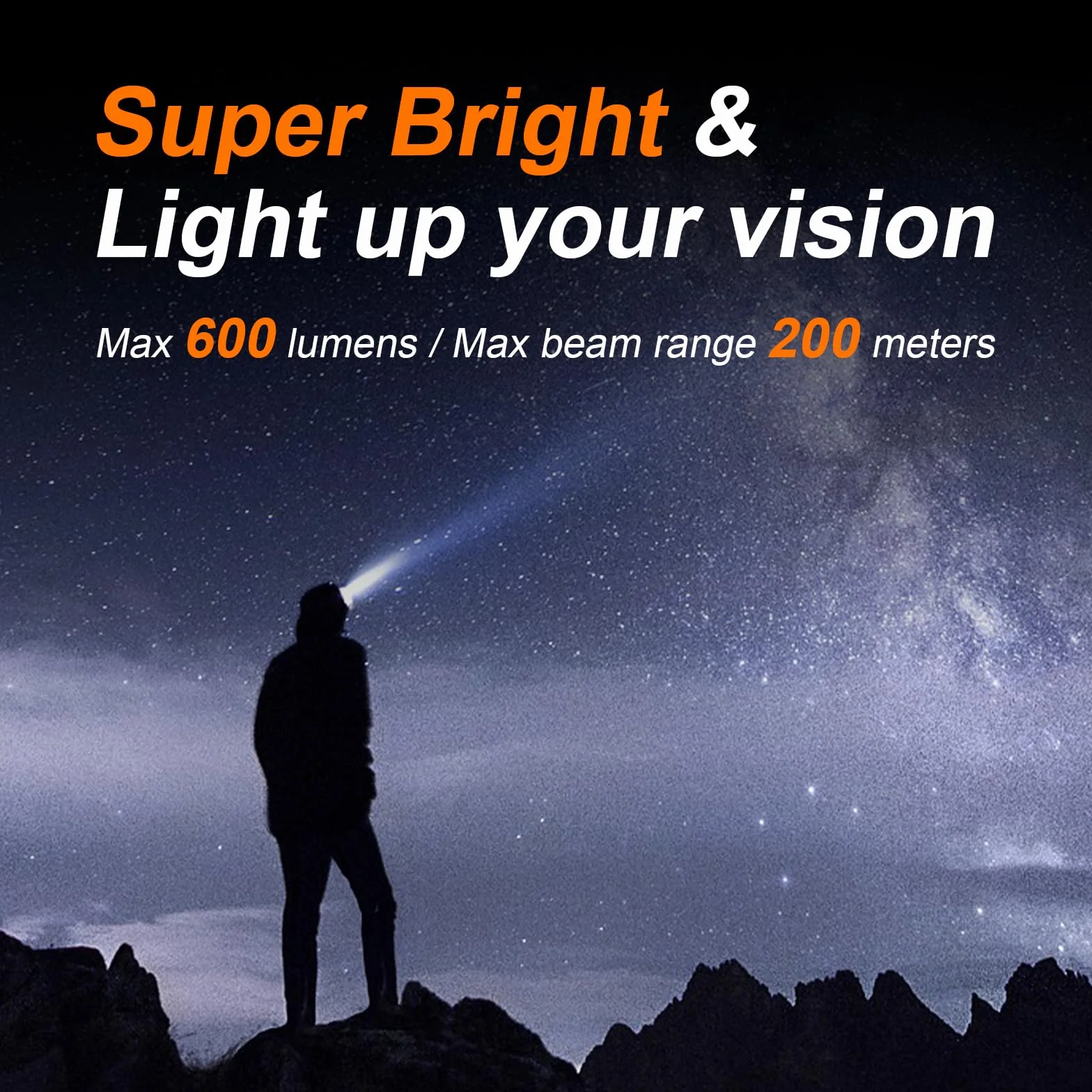 GRIFEMA GD303 Linterna Frontal LED Recargable IPX45 Impermeable 8 LEDs