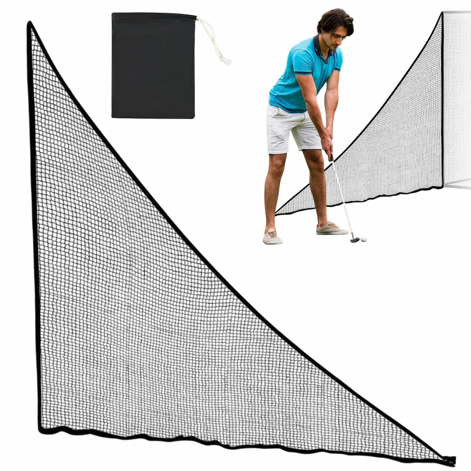 Golf Barrier Net Mesh Side Net Extension for Swing Practice Shank Net Baseball Hockey Football