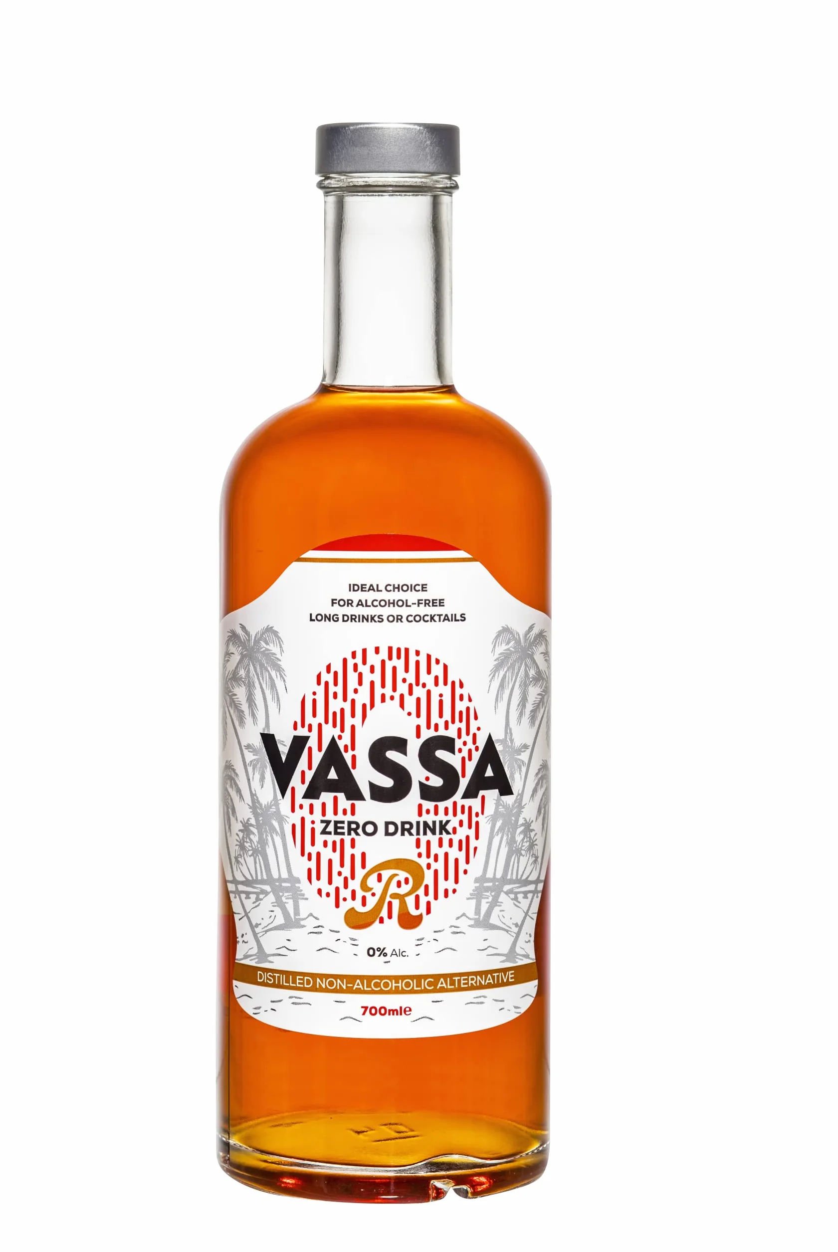 VASSA ZERO R sin alcohol 700 ml, ideal para cócteles y tragos largos, con sabor, aroma y propiedades originales del ron tradicional, sustancia 100% natural