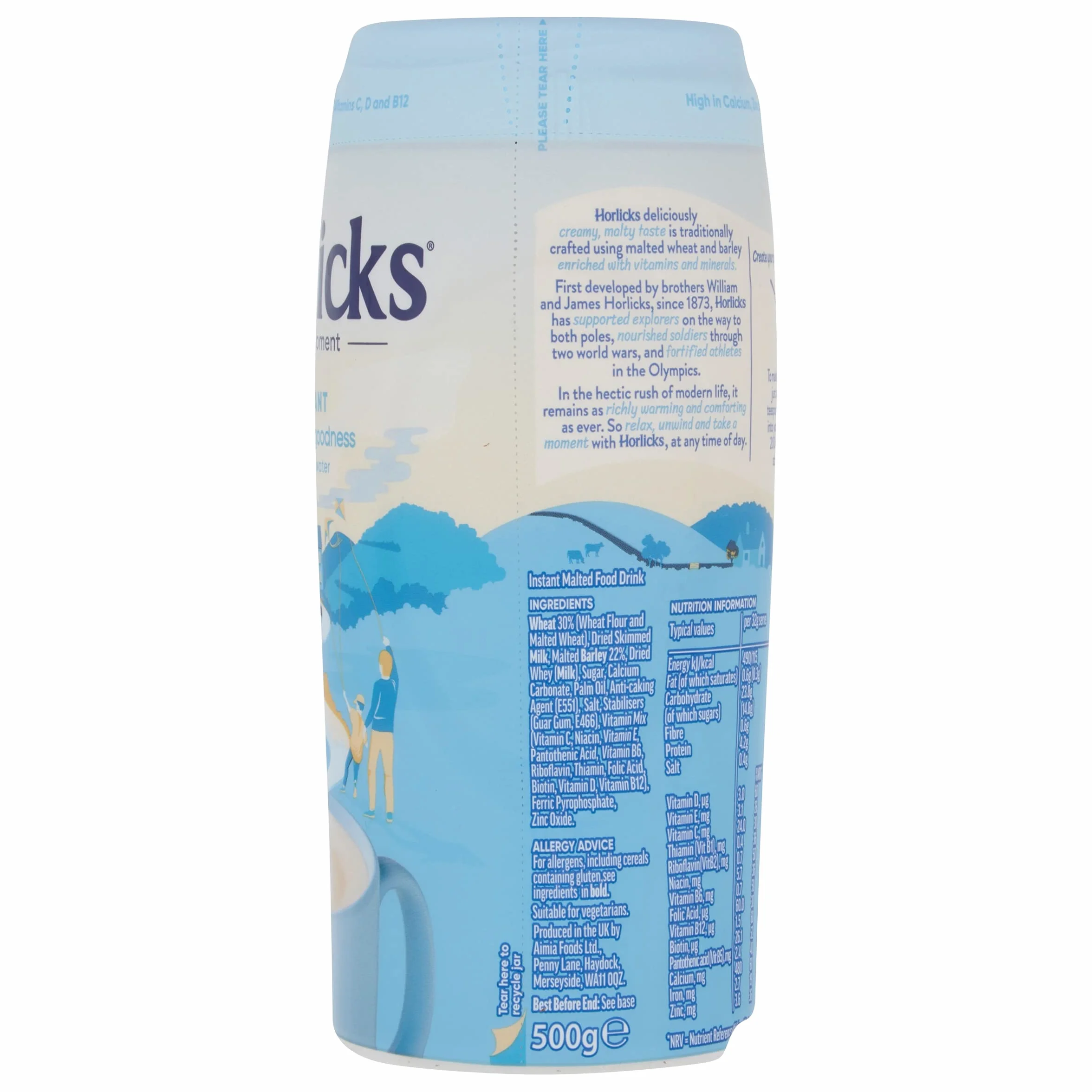 Horlicks Frascos de Golosinas Calientes Instantáneos 6x500g