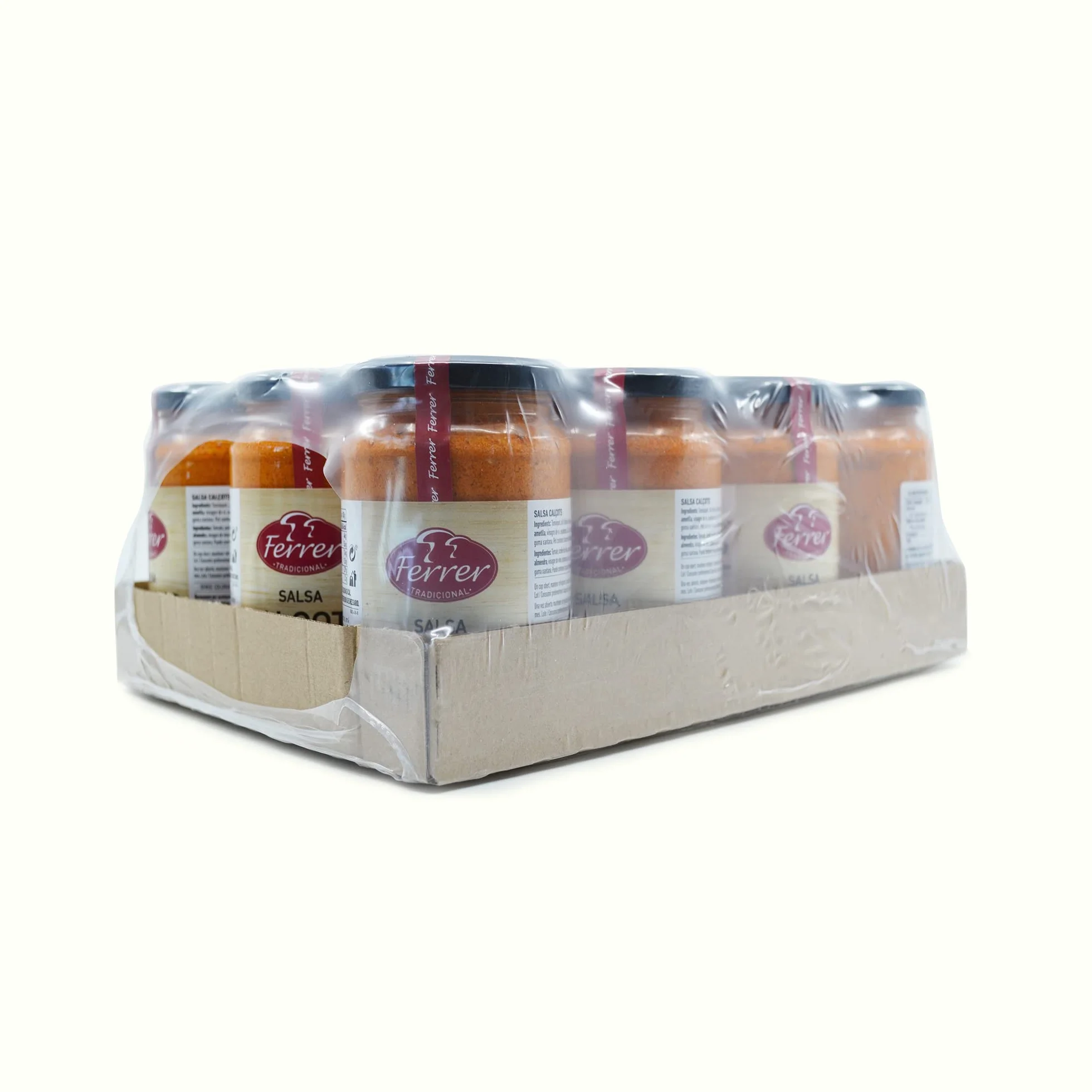 Ferrer - Pack de 12 unidades | Salsa de calçots | Salsa para calçots| Auténtica salsa calçots | Calçotada| Calçots en casa | 320 g