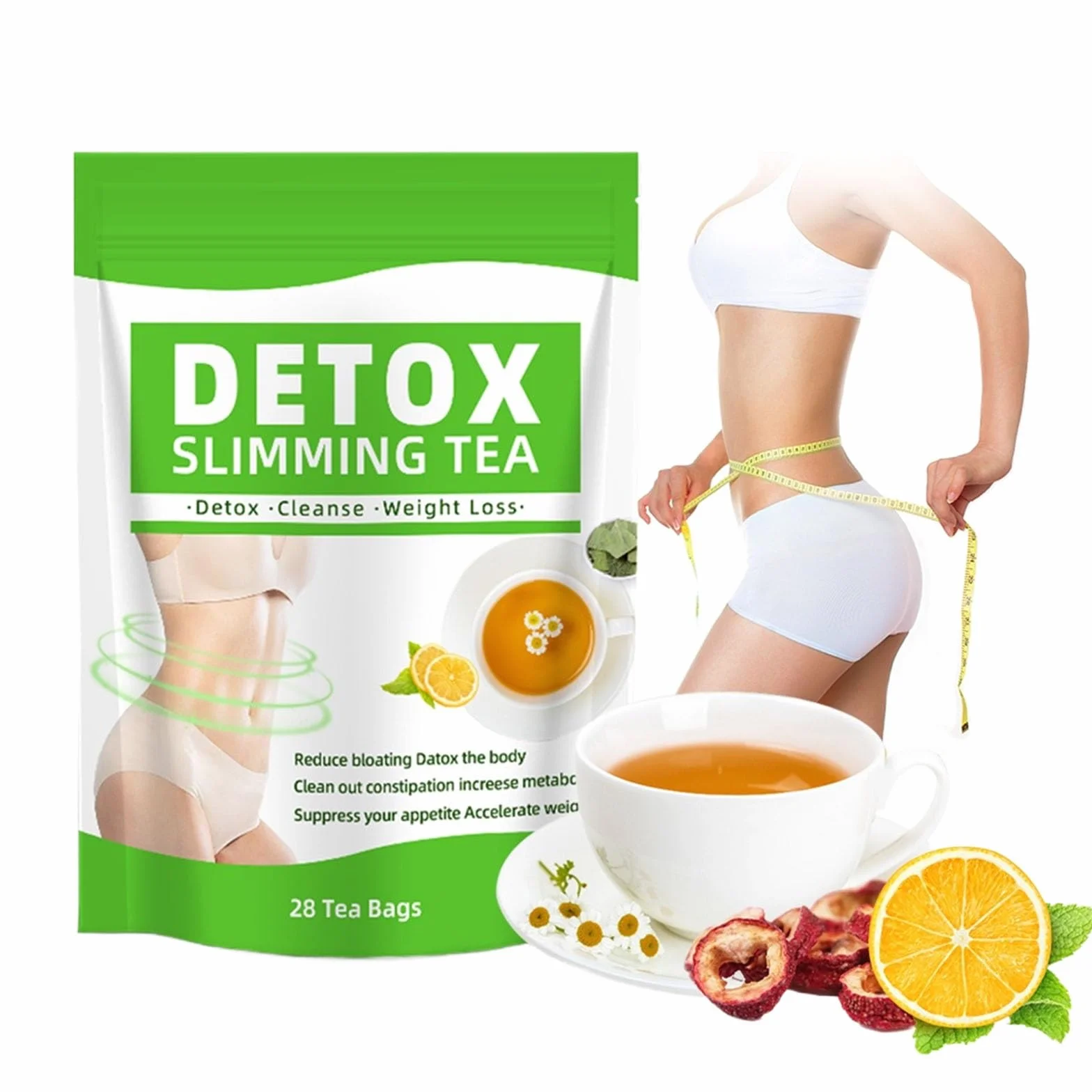 Bolsitas De Té Desintoxicante De 28 Días: Té Adelgazante Natural De Hierbas For La Desintoxicación Y El Bienestar Corporal.(1PC)