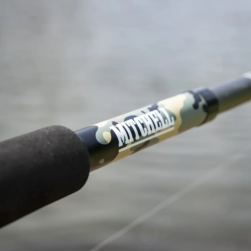 Mitchell Tanager Camuflaje Set de Caña y Carrete con Cuerda y Cebo para Pesca de Truchas y Percas