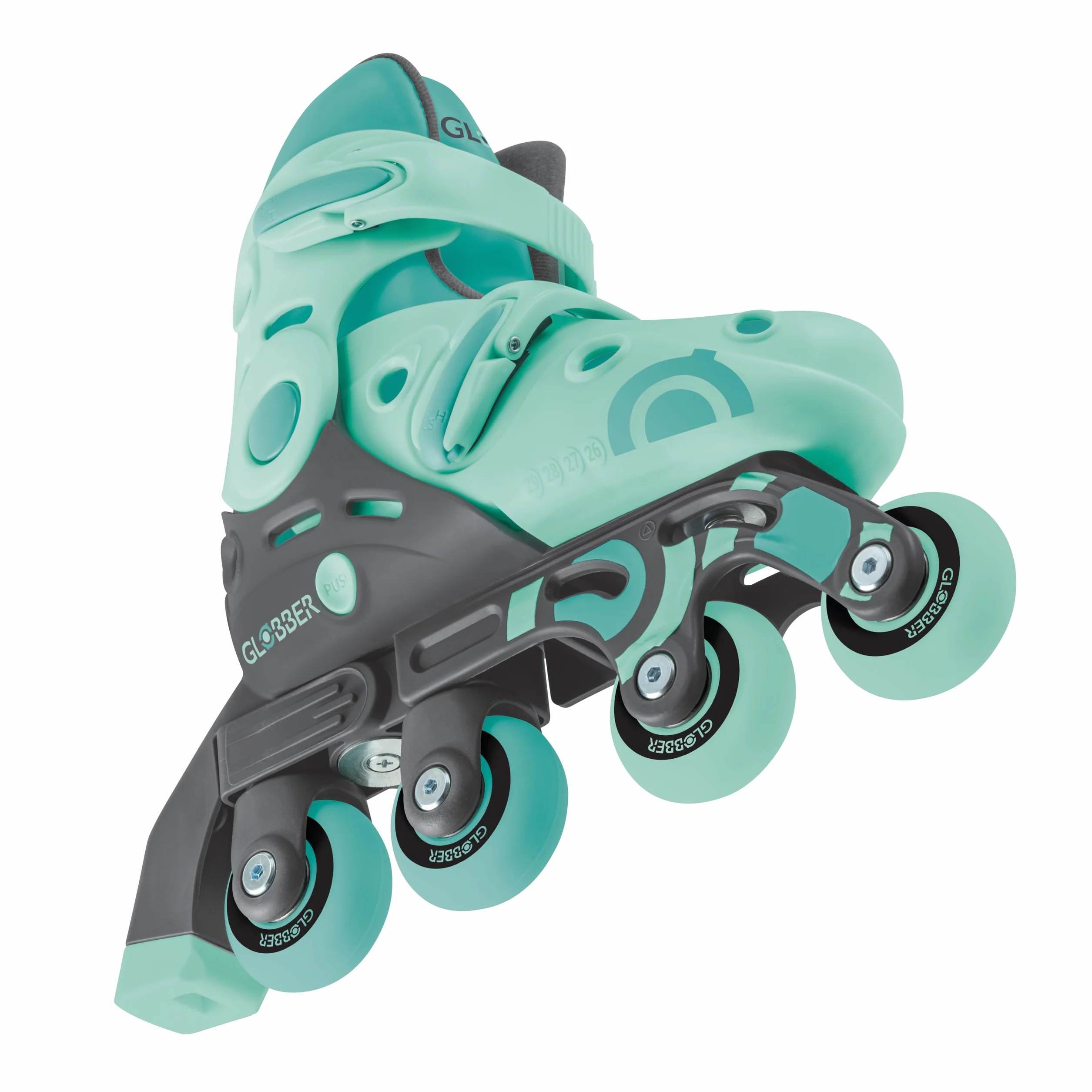 Globber Patines en Línea 2 en 1 - Patines niños 3-5+ años Talla 30-33 Verde Menta