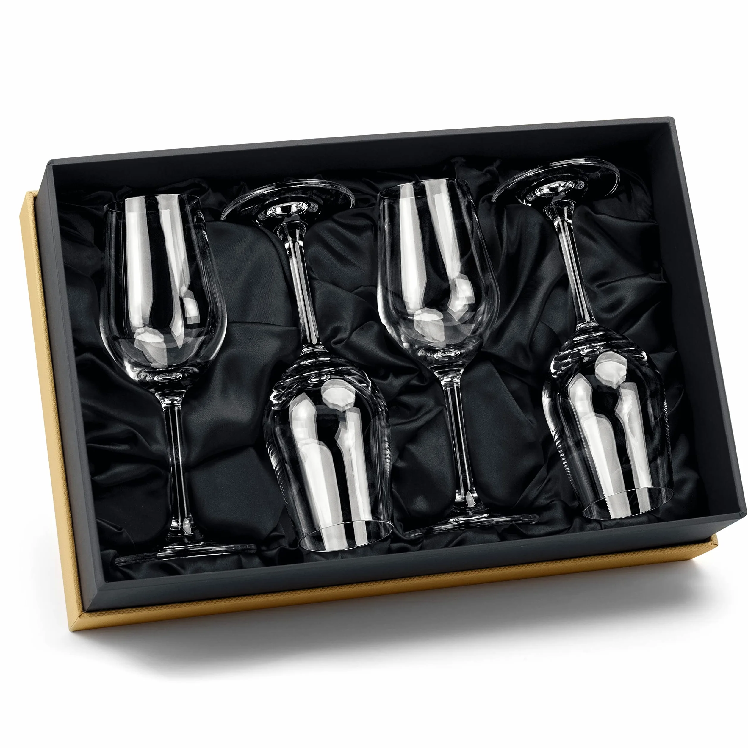 GLASSIQUE CADEAU Copas para Degustar Tequila | Juego de 4 | 160 ml | Vasos Profesionales de Cristal para Beber Tequila Blanco, Reposado y Añejo | Cristalería para Licores y Bebidas Espirituosas