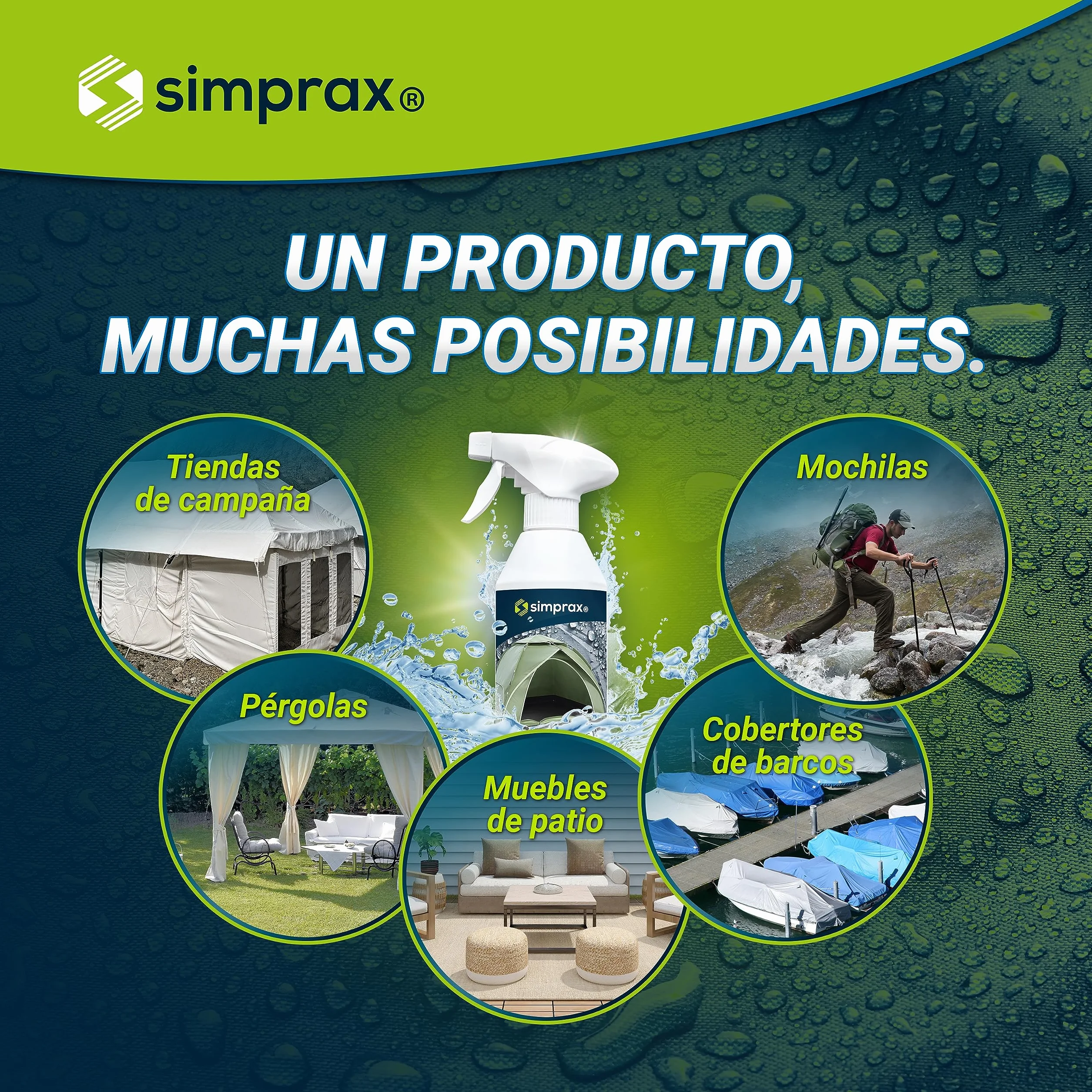 Spray Impermeabilizante Textil 5 L Certificado Oeko-Tex Protección UV
