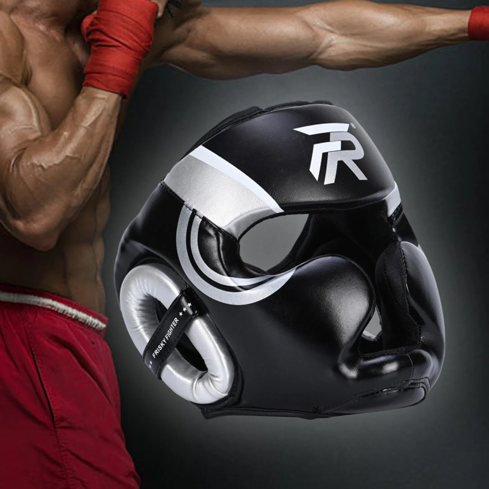 Casco de Boxeo Protección Facial Completa para Sparring Karate Taekwondo Entrenamiento