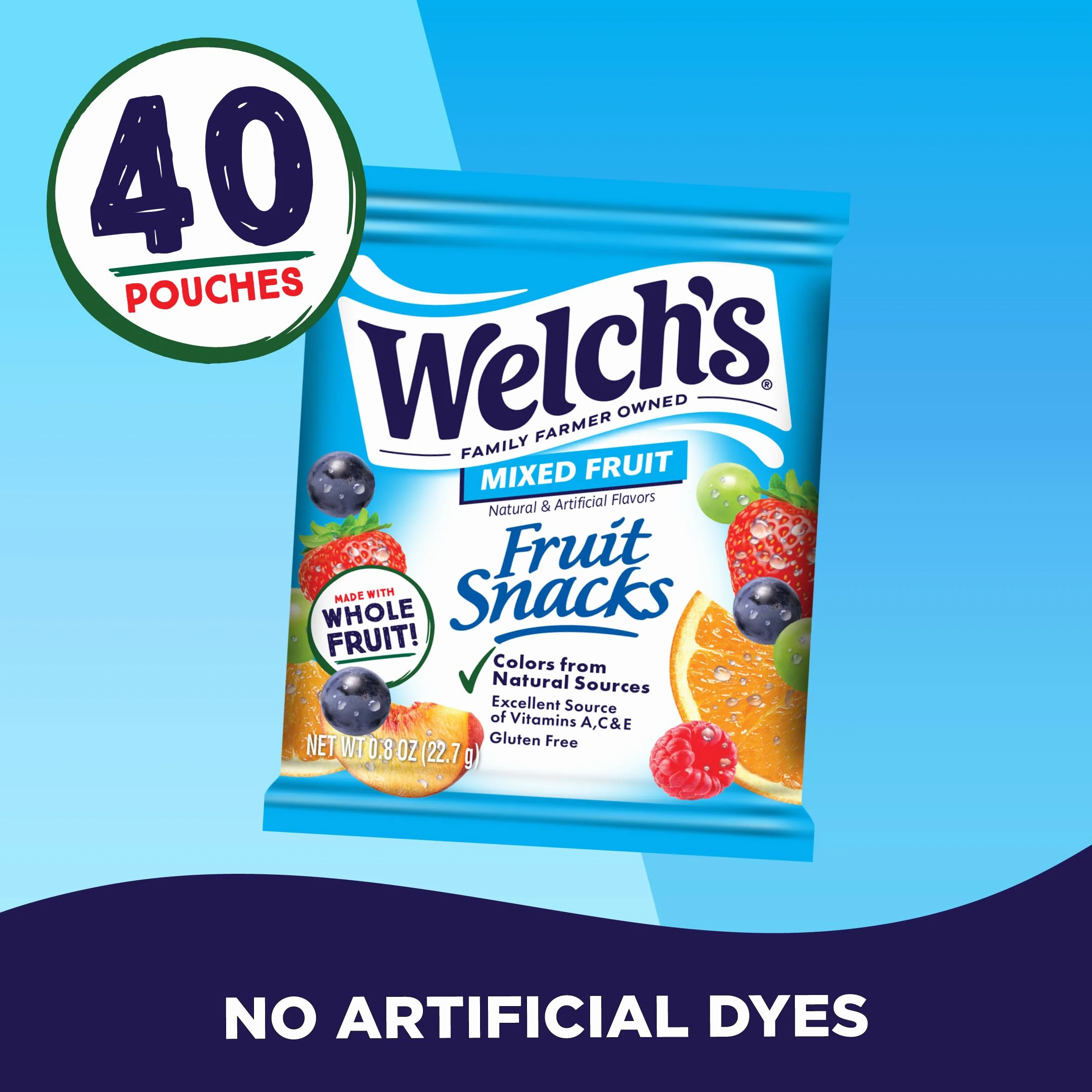 Mixed Fruit, Gluten Free, Bulk Pack, Individual Single Serve Bags, 0.8 oz (Pack of 40)