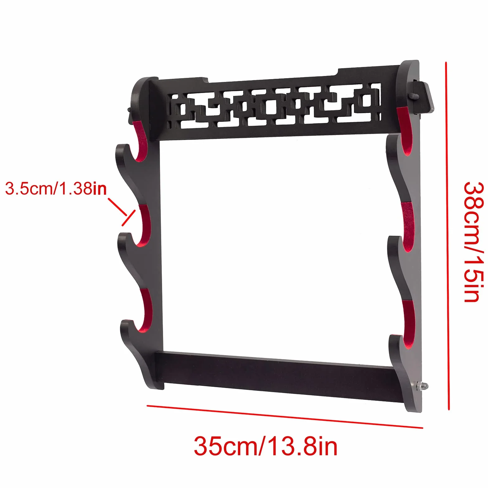 Soporte de Pared para Espada Samurai Katana Wakizashi Tanto 3 Niveles Cinco Capas