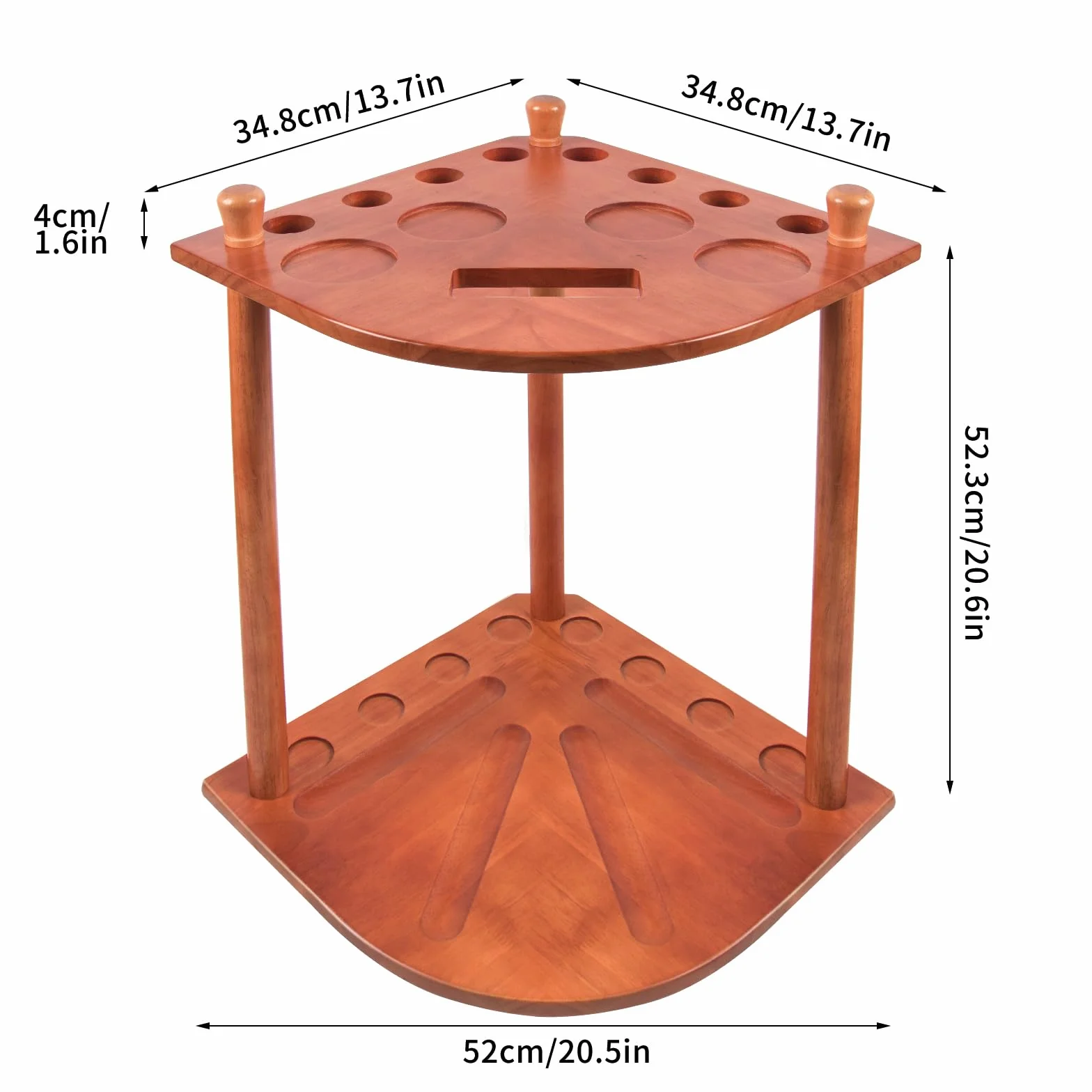 AKLOT Soporte para Tacos de Billar, Capacidad para 8 Palos y Juego Completo de Bolas de Piscina