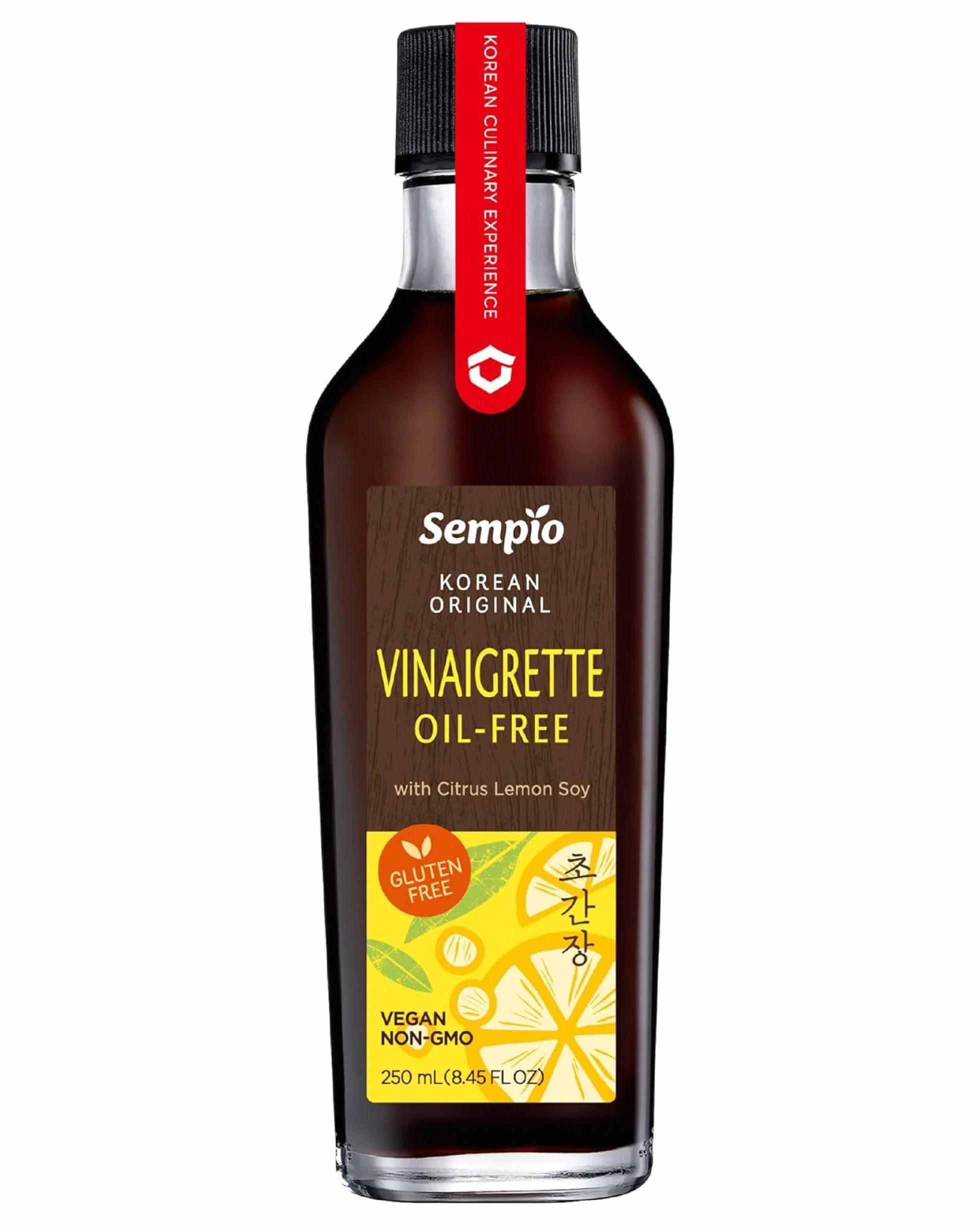 SEMPIO Vinagreta sin Aceite Sempio con Limón Cítrico de Soja - Aderezo Versátil y Picante para Ensaladas, Mojar y Más Auténtica Salsa Coreana Vegana, No Transgénica, Reducida en Sal - 1 x 250 ml