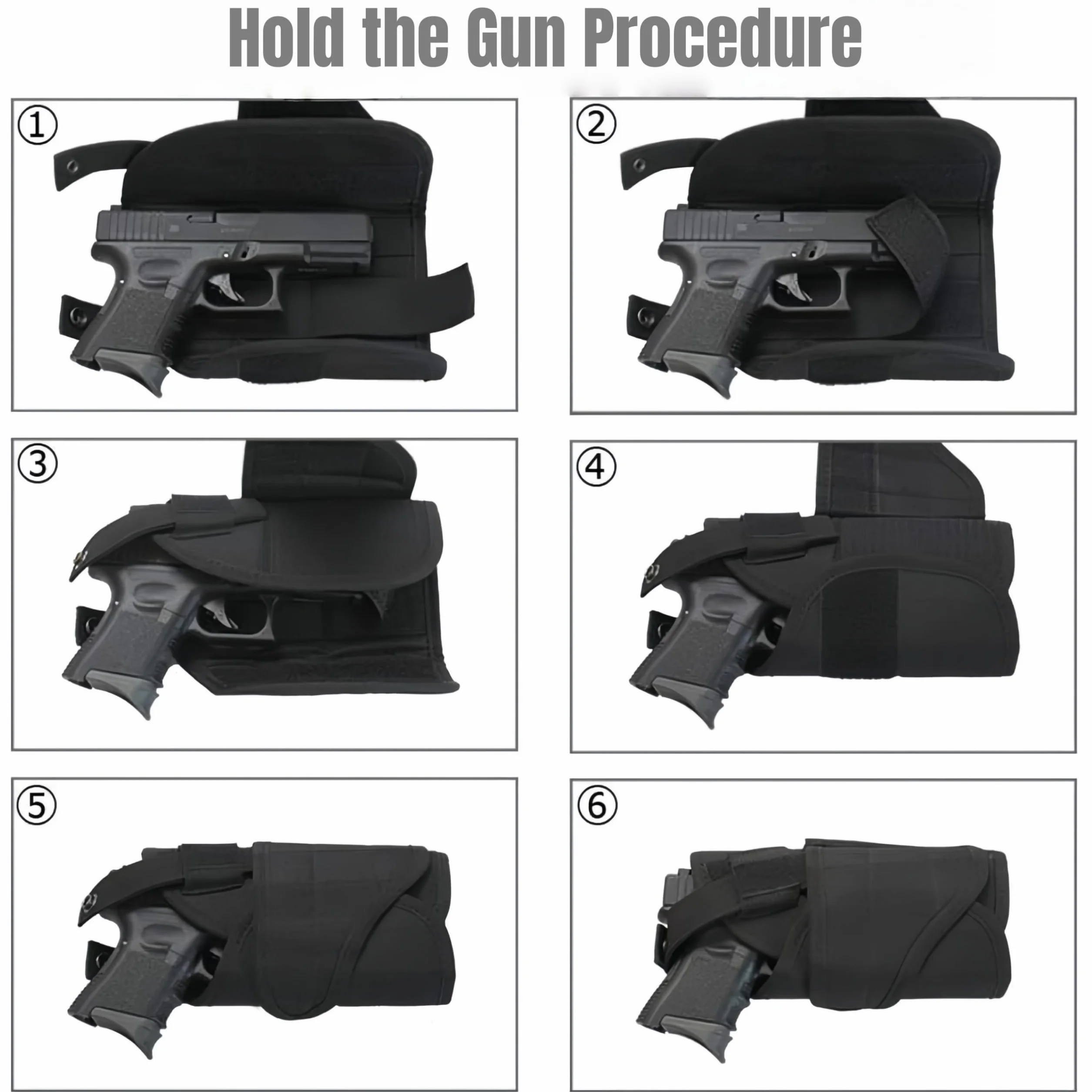 Funda de Pierna abatible táctica para Pistola de Muslo diestros con Bolsa para Cargador