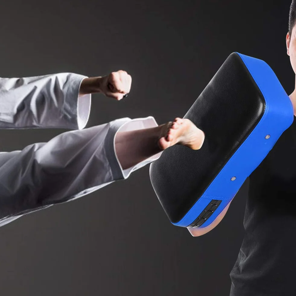Dioche Almohadillas de boxeo piel sintética espuma de algodón entrenamiento artes marciales azul