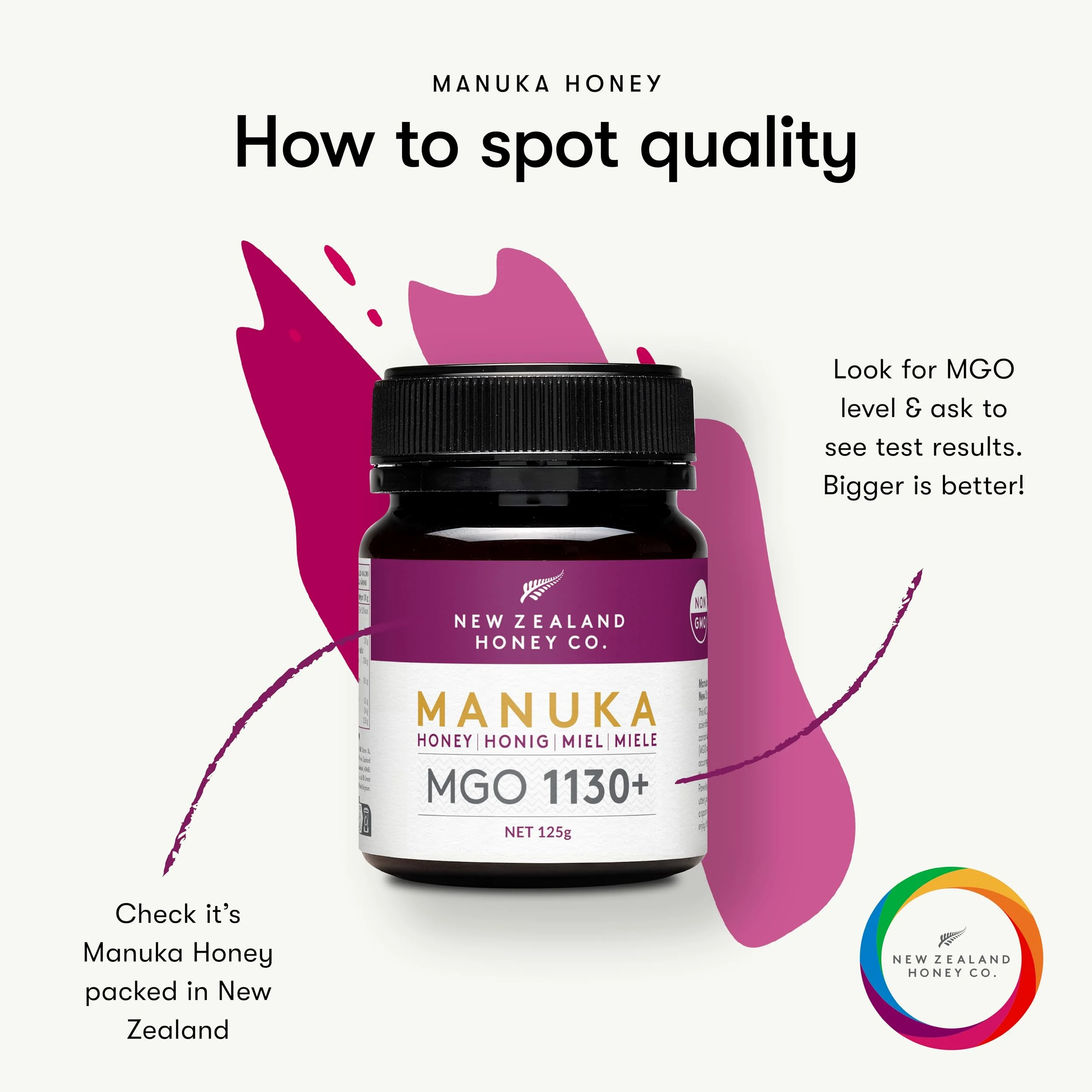 Manuka Honey MGO Grades 125g (MGO 1130+)
